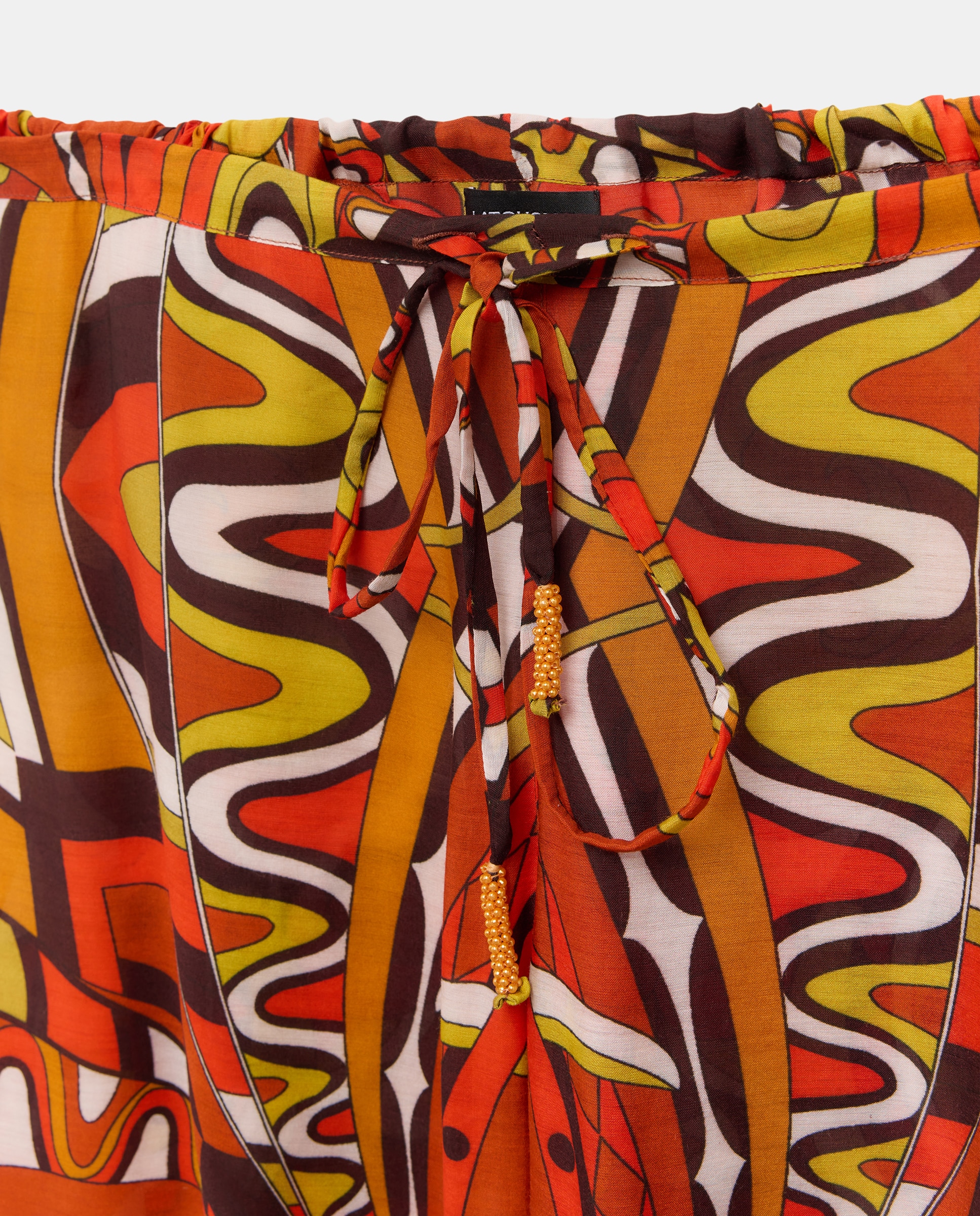 Conjunto com Estampado dos Anos Setenta Castanho-4
