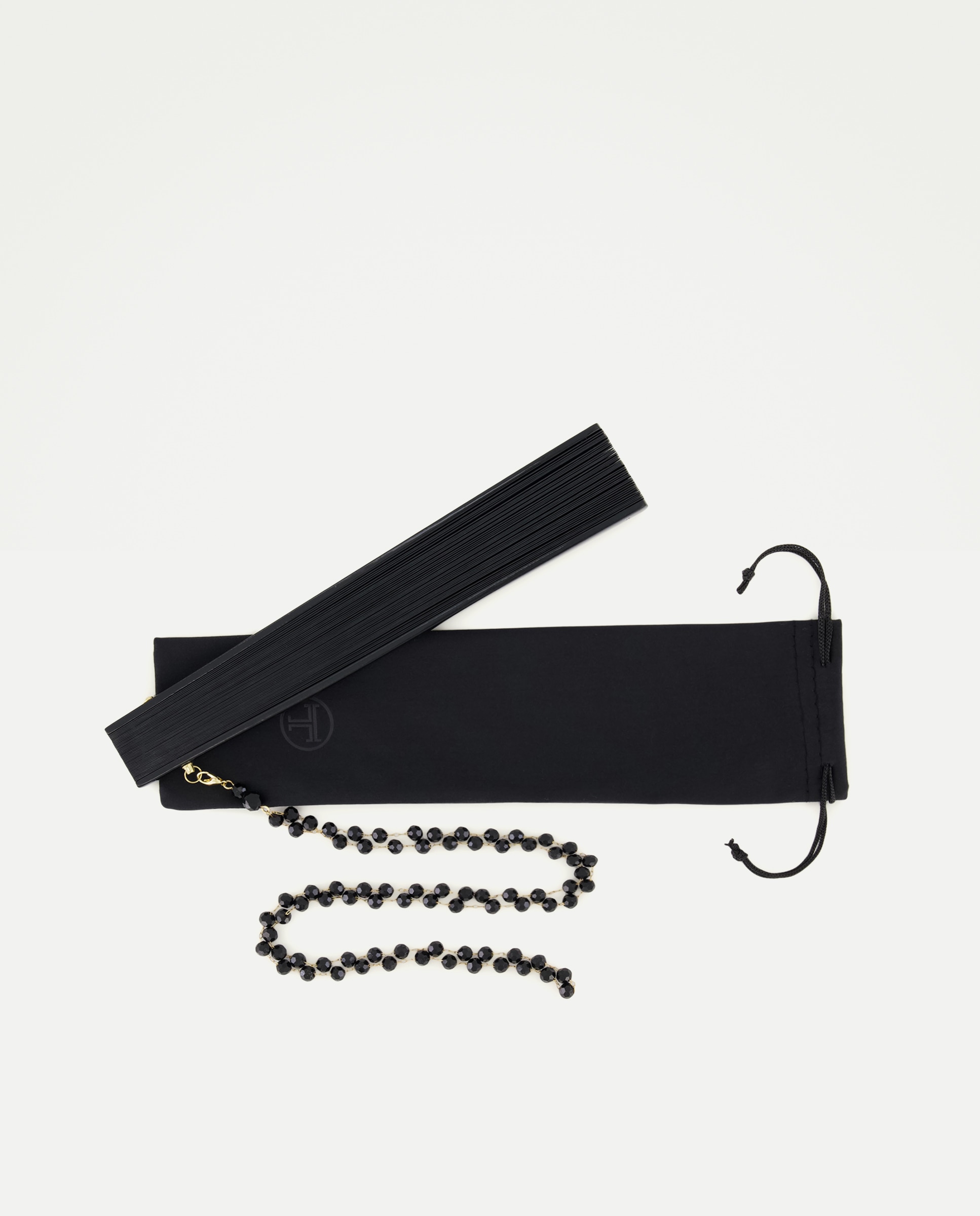 Leque Comprido com Corrente e Bola Preto-3