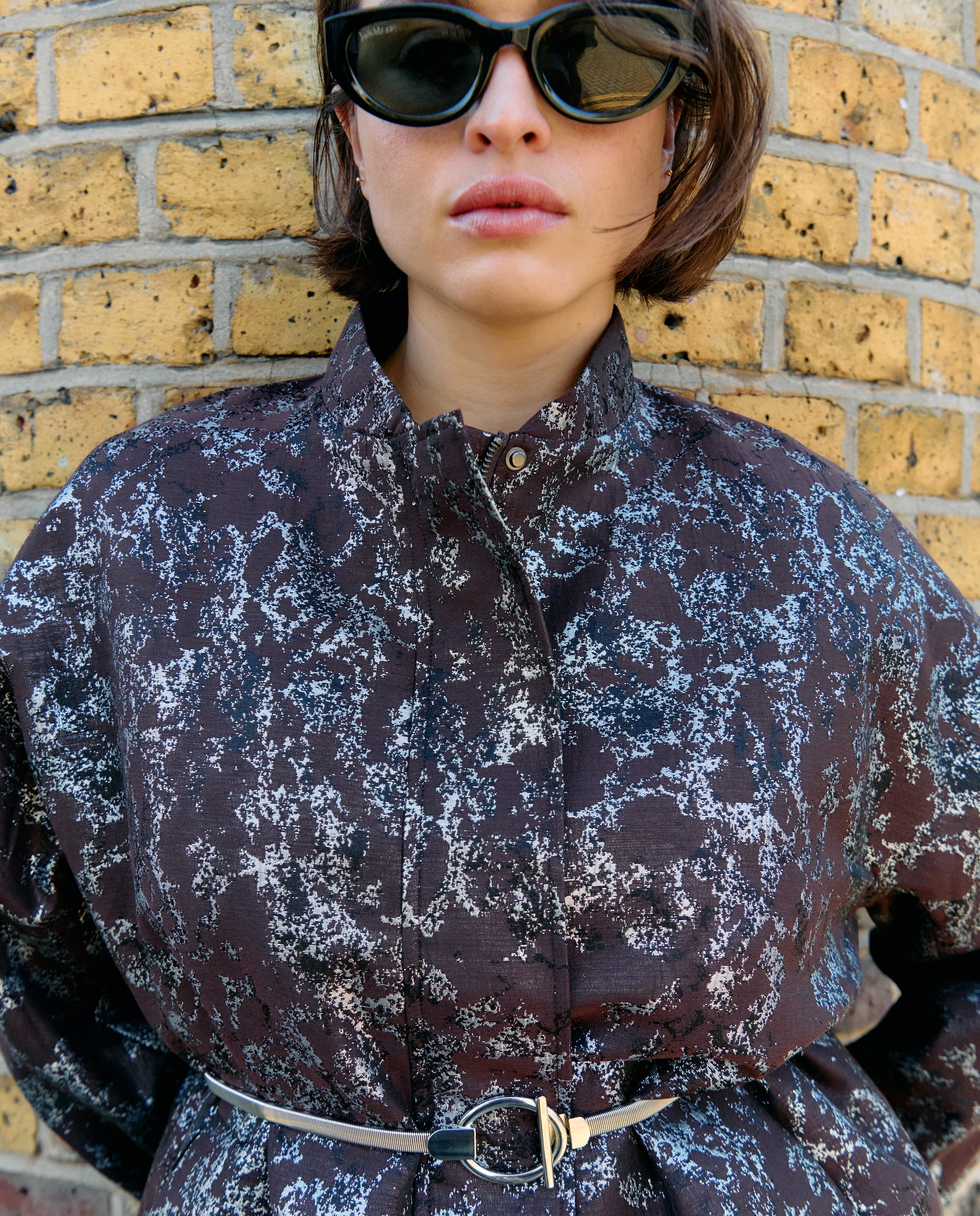 Cinto com Círculo Elástico Prata-3