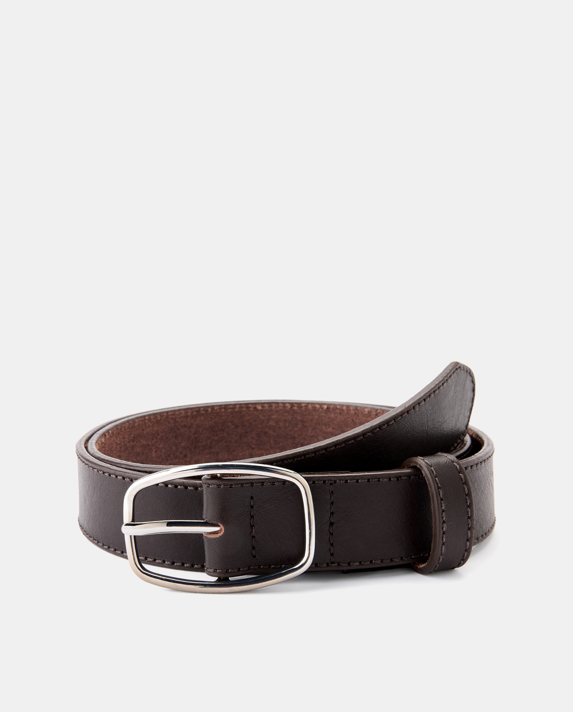 Imagem 0 de Cinto em Pele com Fivela Prateada