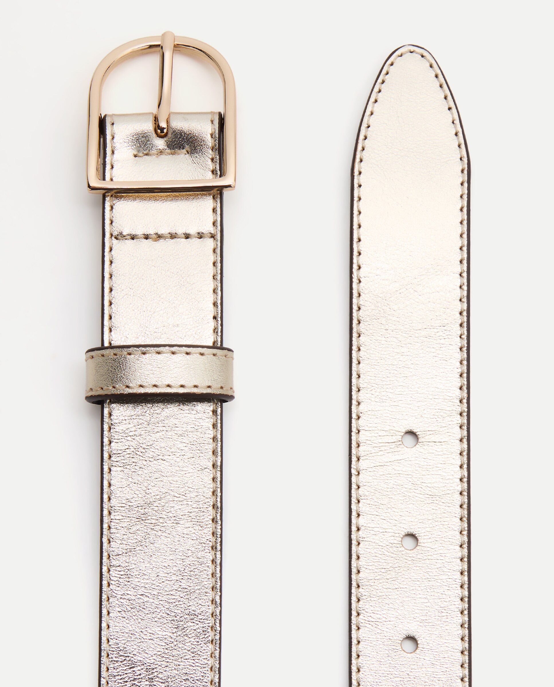 Cinto Básico com Fivela Redonda 390 Ouro-2