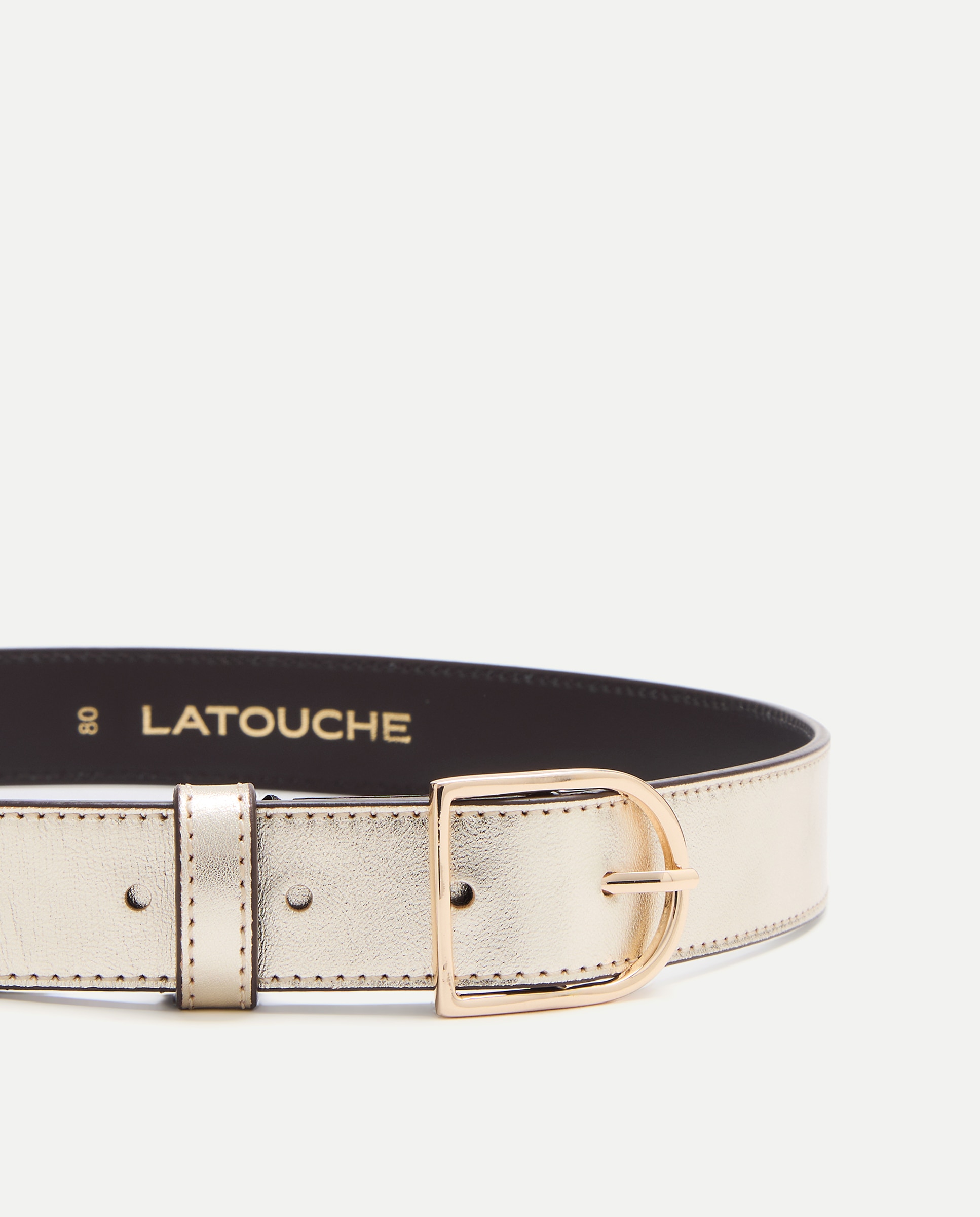 Cinto Básico com Fivela Redonda 390 Ouro-3