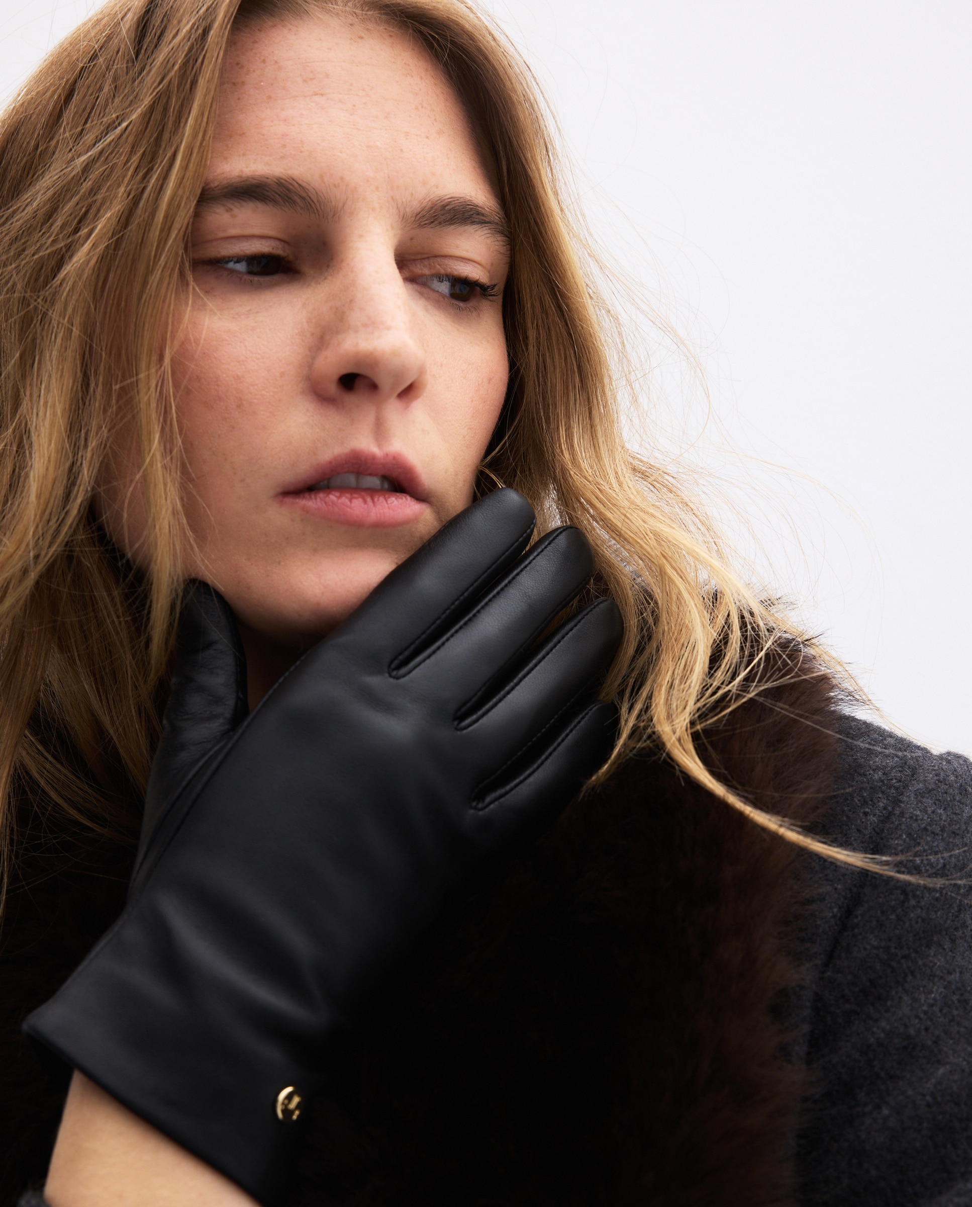 Imagen 3 de Guantes básico liso piel - Latouche - Negro Negro