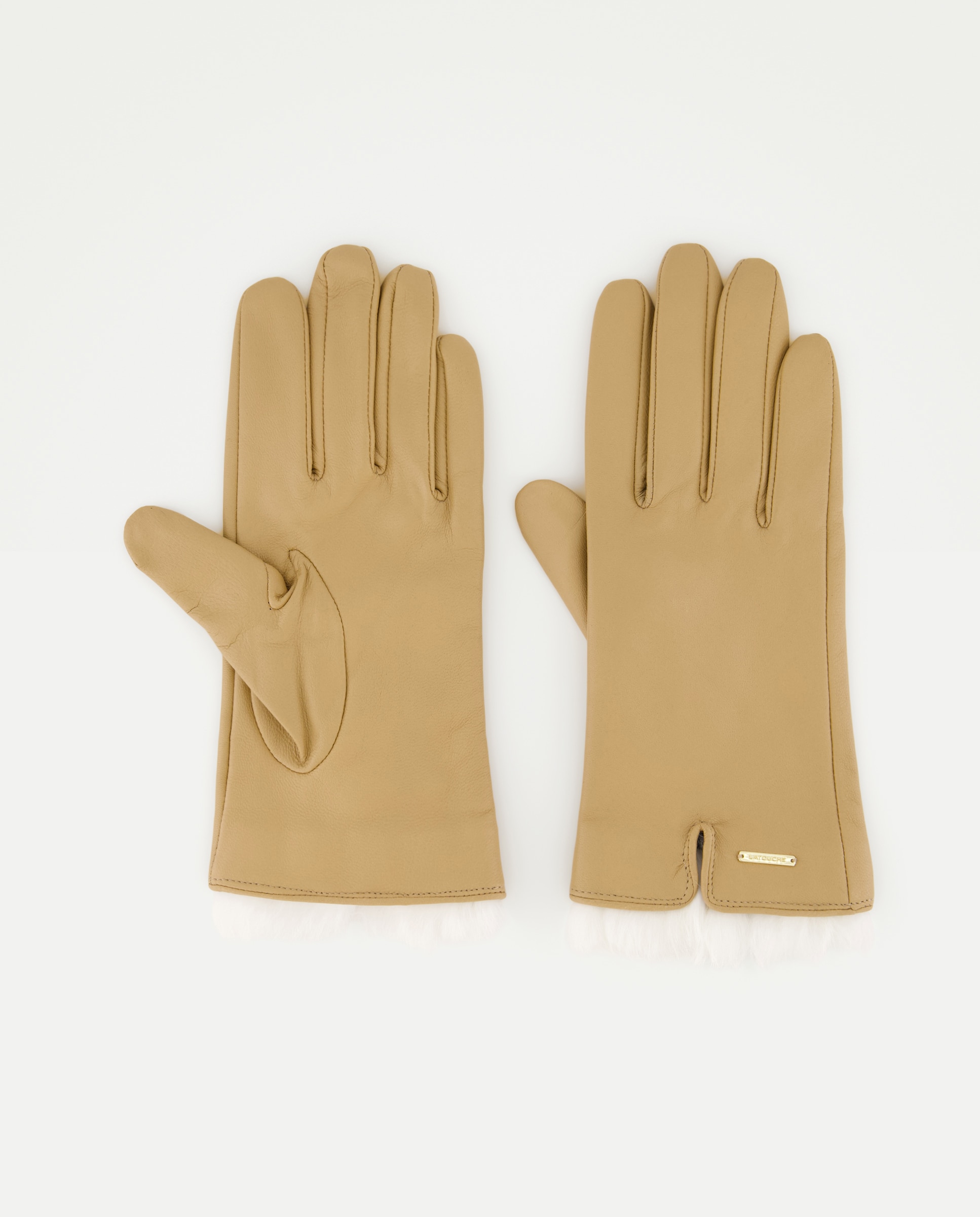 Guantes piel puño pelo dentro - Latouche - 120 Crudo 120 Crudo-1
