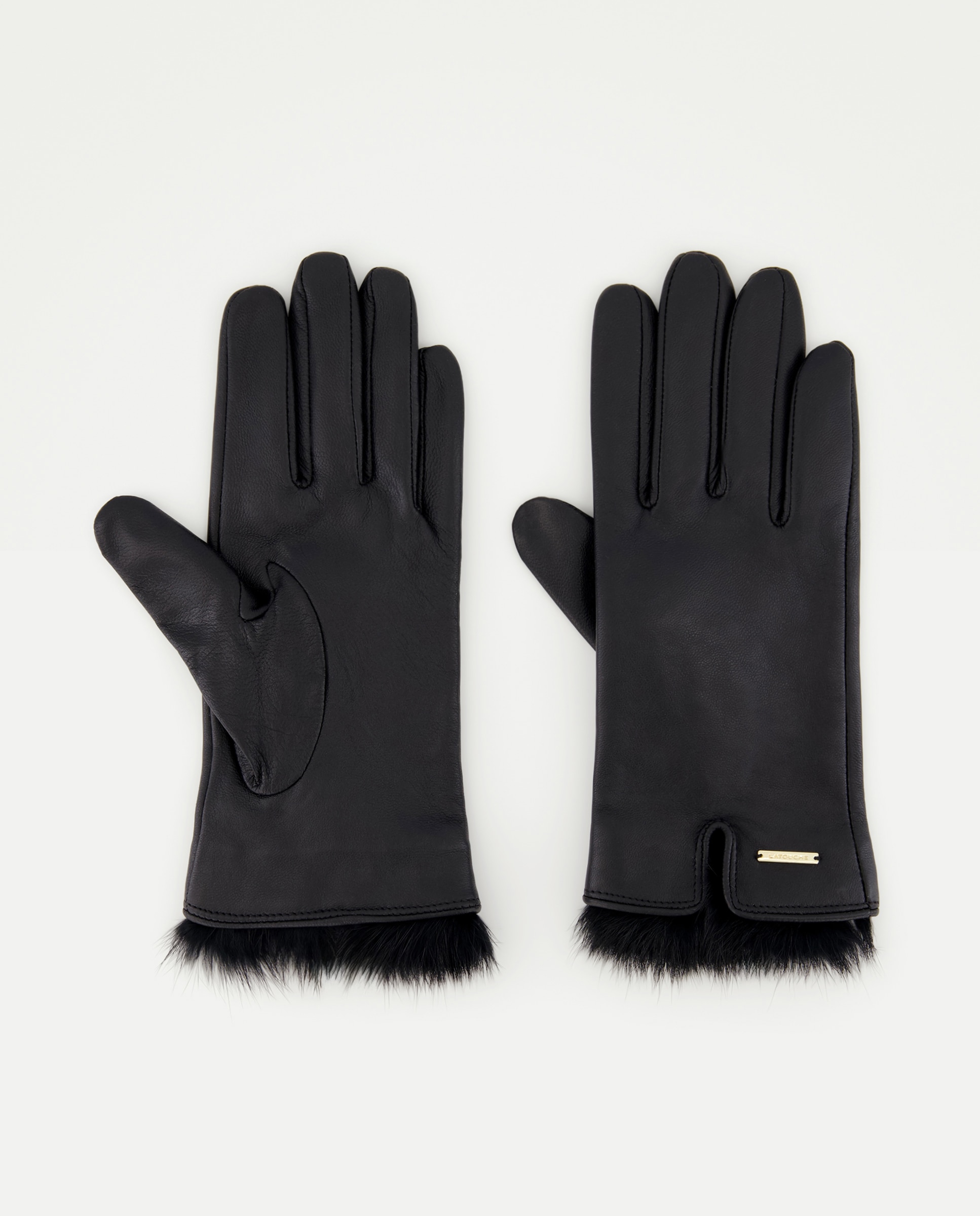 Guantes piel puño pelo dentro - Latouche - Negro Negro-1