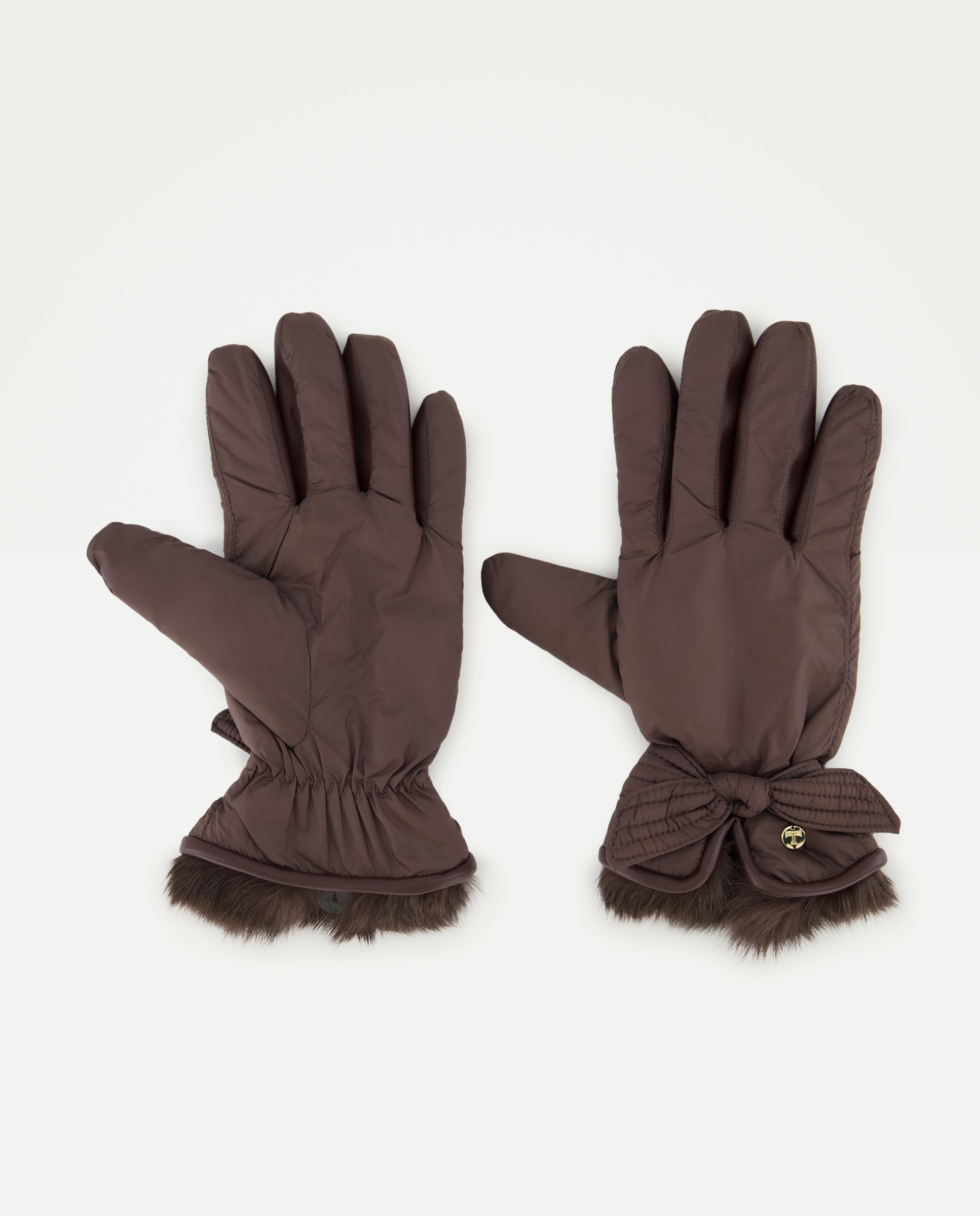 Guantes nylon pelo - Latouche - Marrón Marrón-1