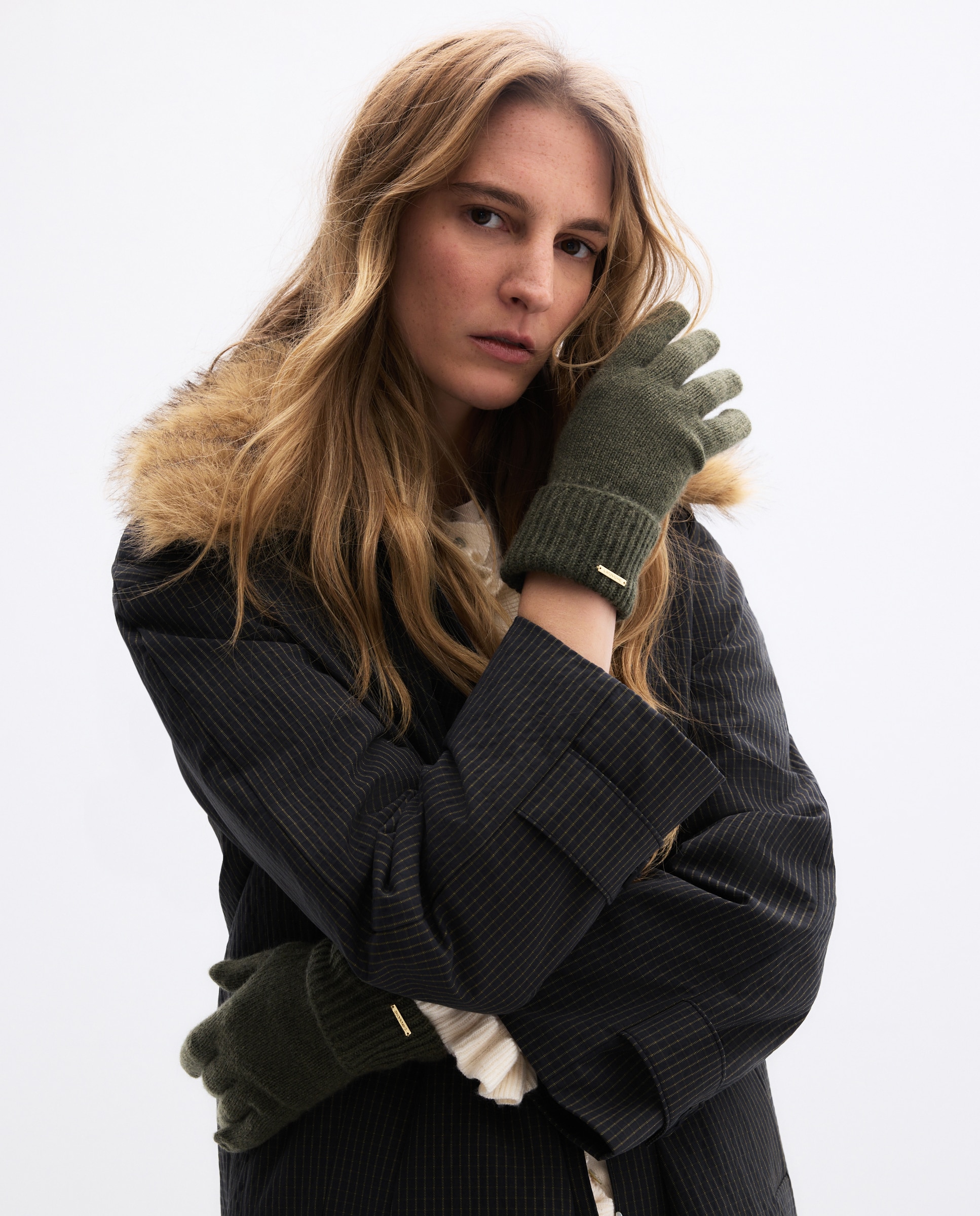Guantes realizados 100% en cashmere - Latouche - 520 Kaki 520 Kaki-3