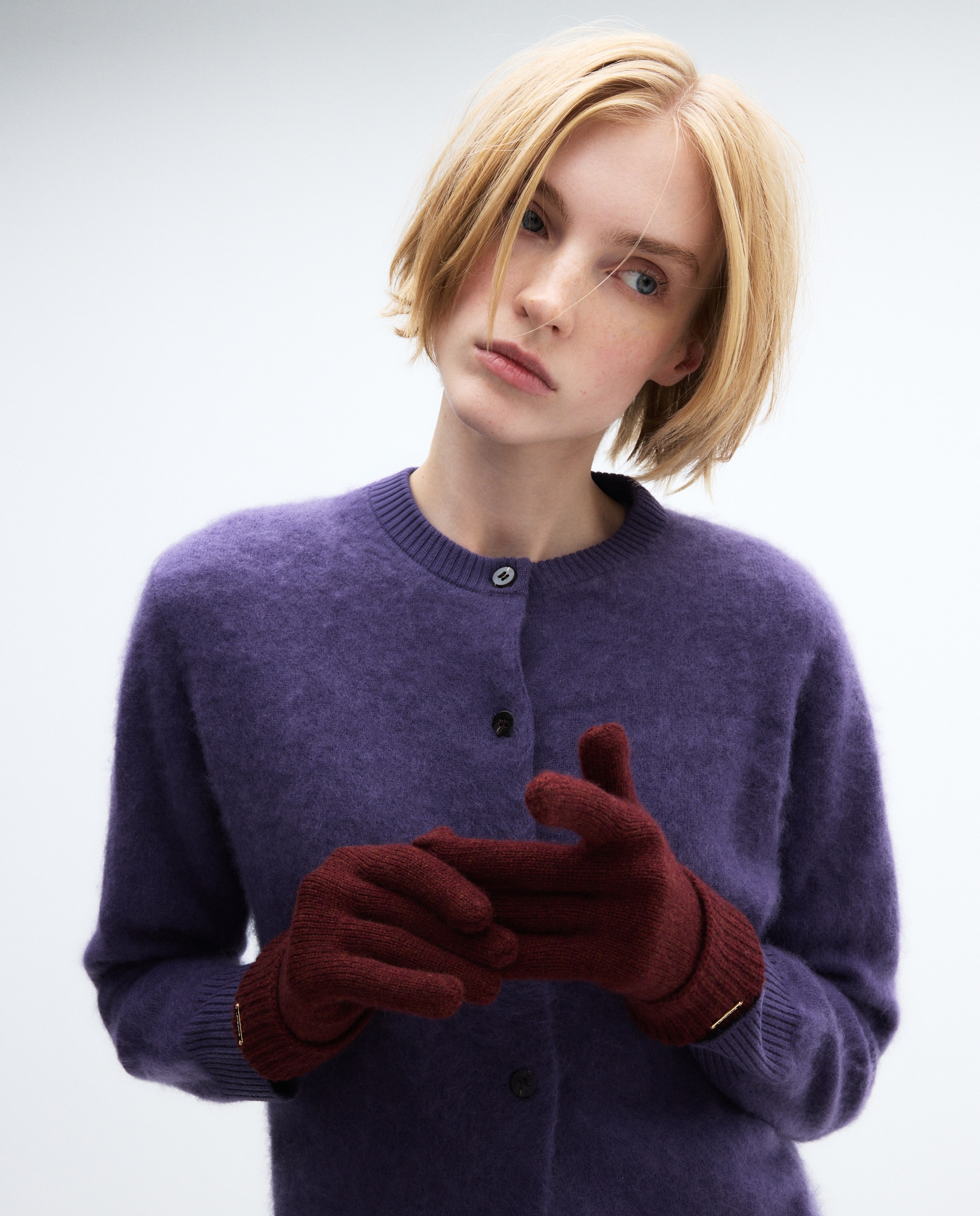 Guantes realizados 100% en cashmere - Latouche - Burdeos Burdeos-3