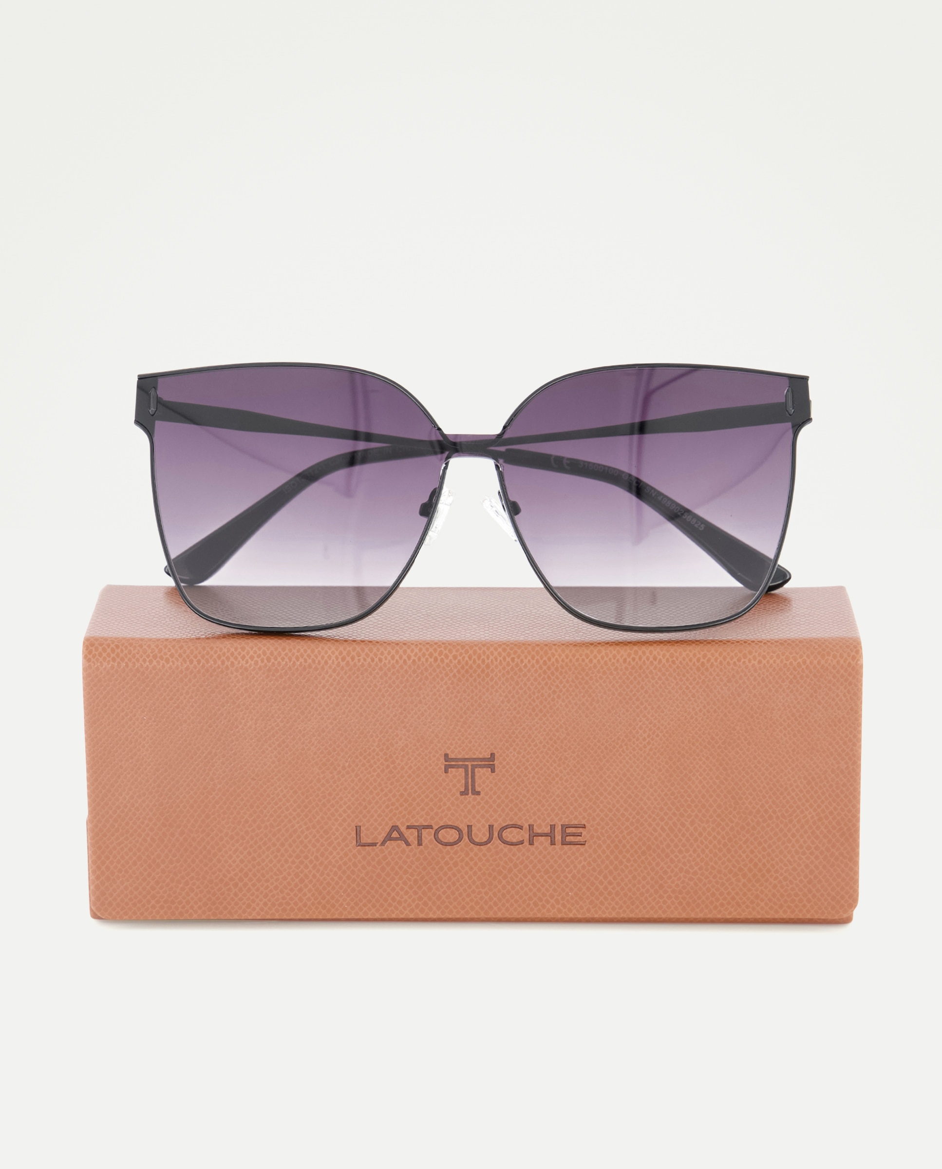 Óculos de Sol Tipo Cat Eye XL Preto-4