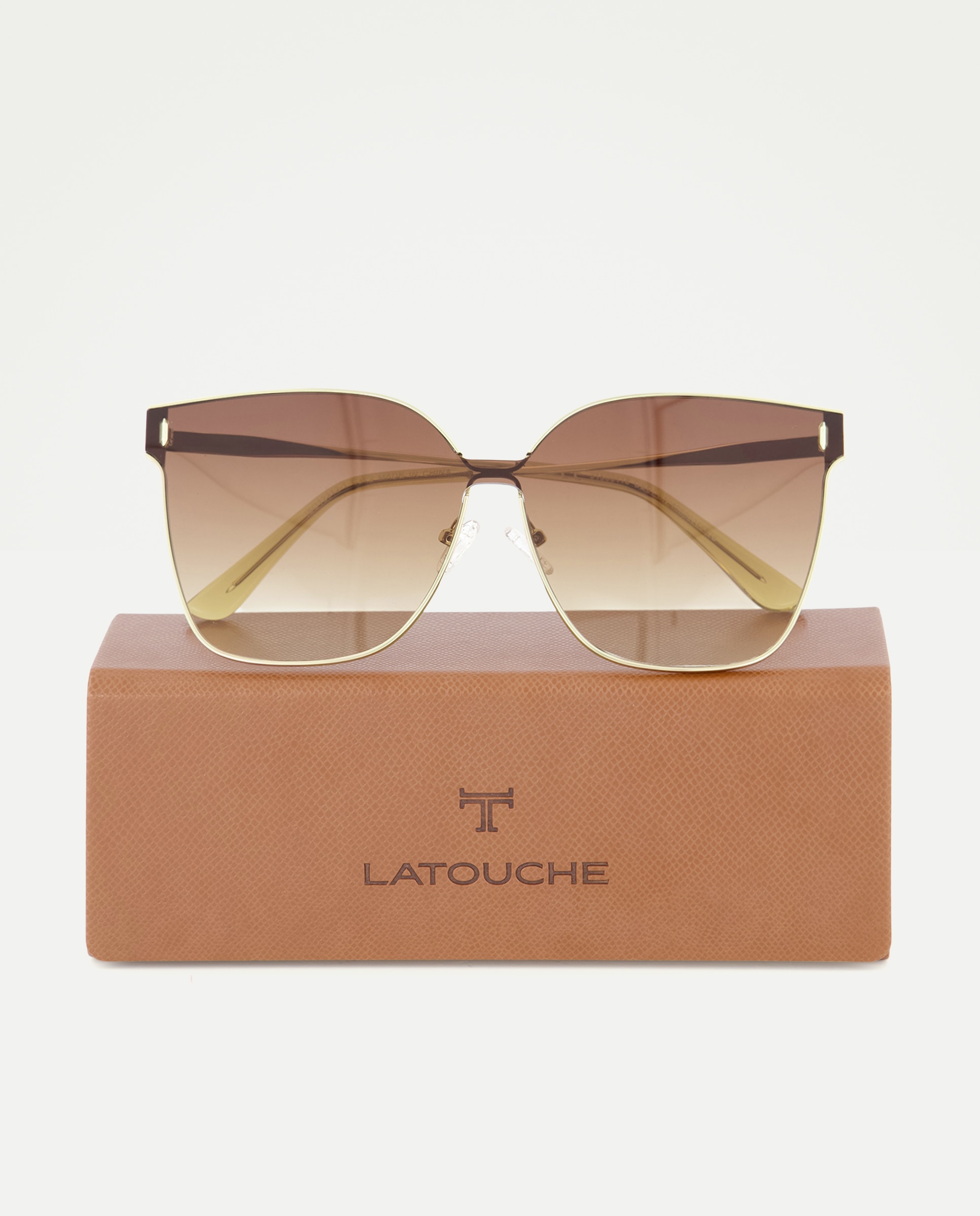 Óculos de Sol Tipo Cat Eye XL 390 Ouro-4