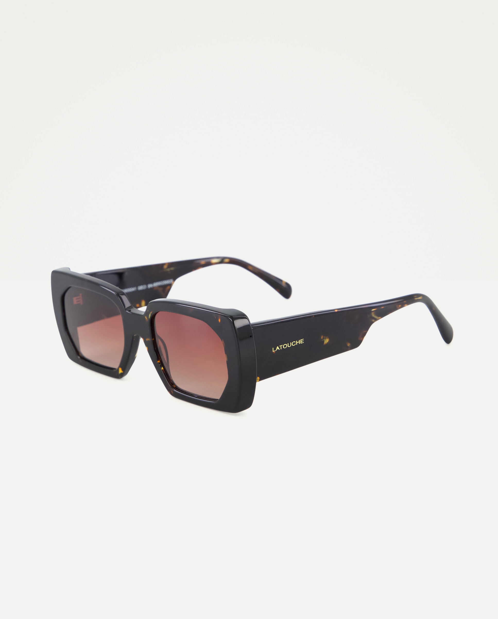 Óculos de Sol Retangulares com Degradé Castanho-2