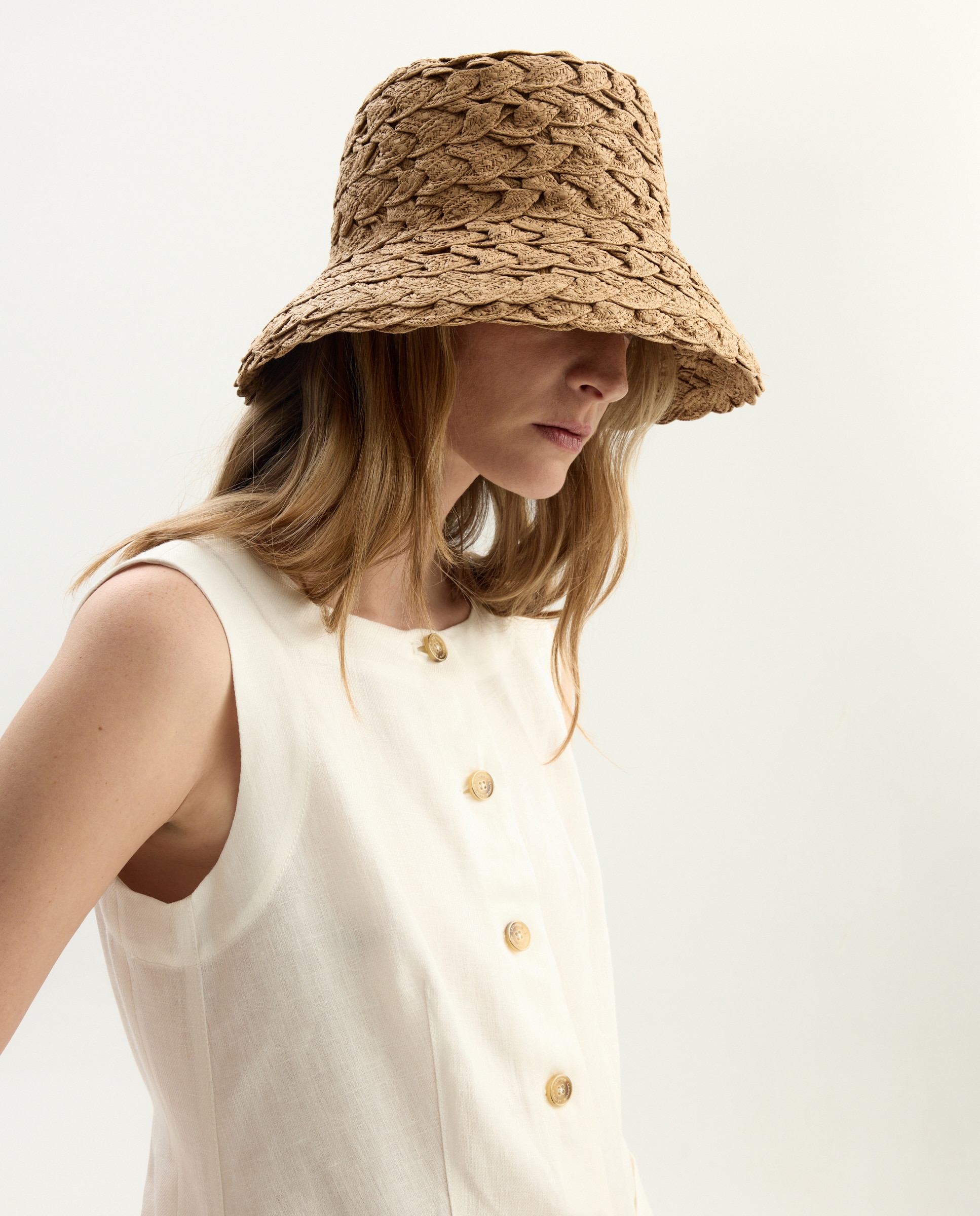Gorro Tipo Clutch Entrançado 120 Cru-3