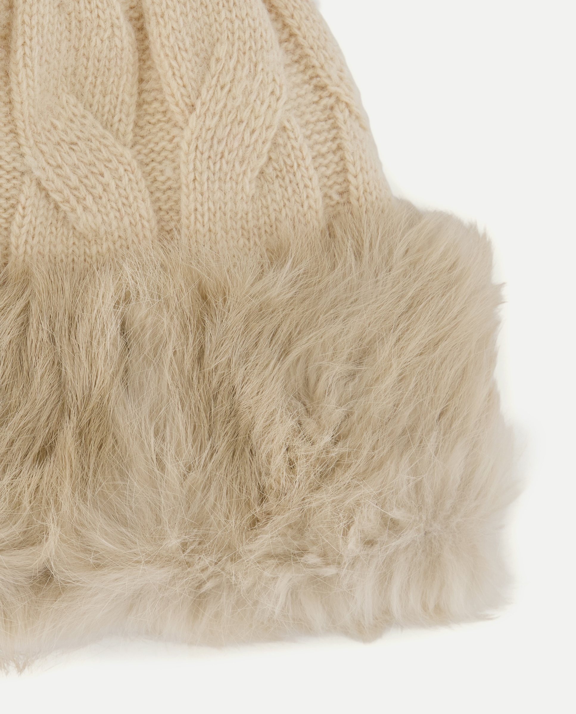 Gorro de punto con pelo de conejo - Latouche - 120 Crudo 120 Crudo-2