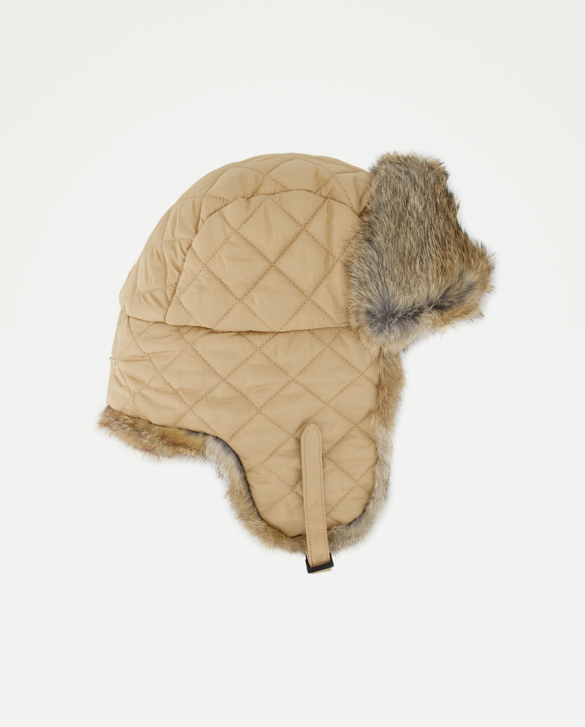 Gorro nylon acolchado con pelo conejo - Latouche - 730 Camel 730 Camel-1