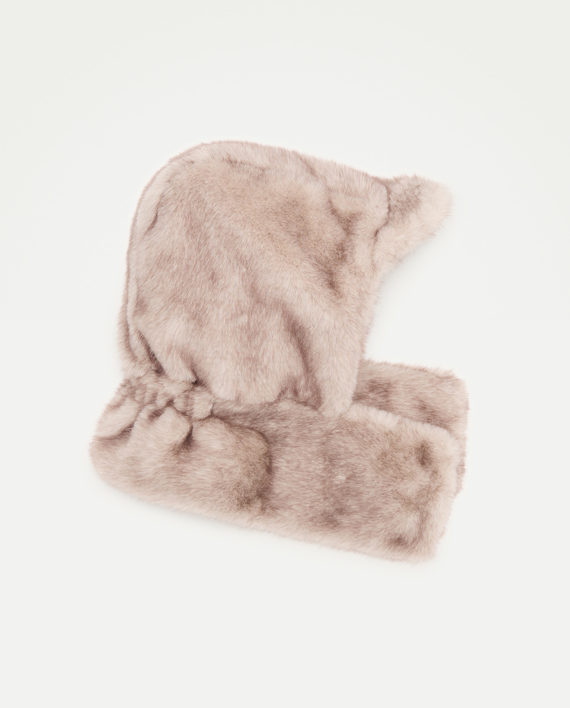 Gorro con cuello de pelo sintético - Latouche - 820 Gris medio 820 Gris medio-1