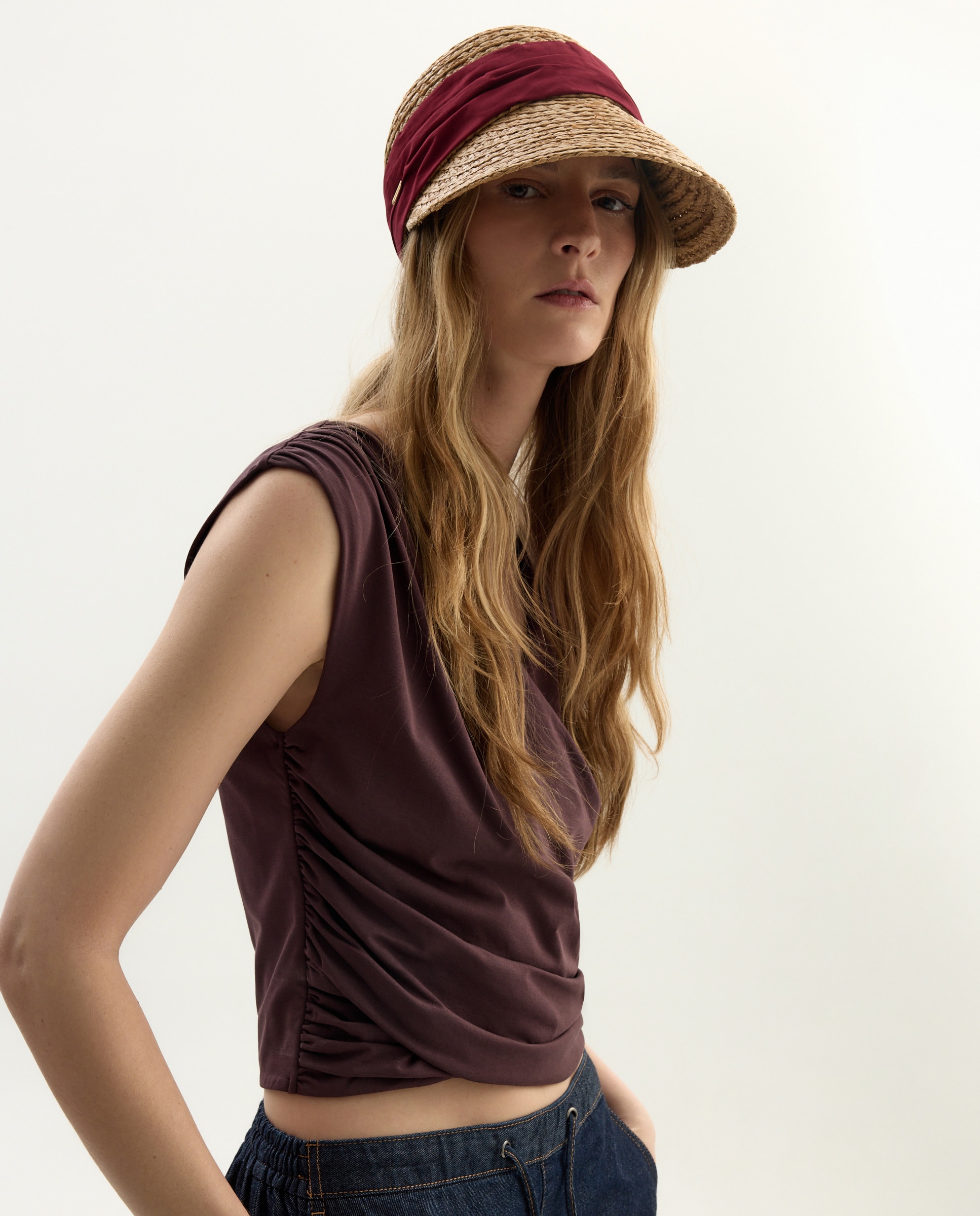 Boné com Tecido Plano 600 Vermelho-3