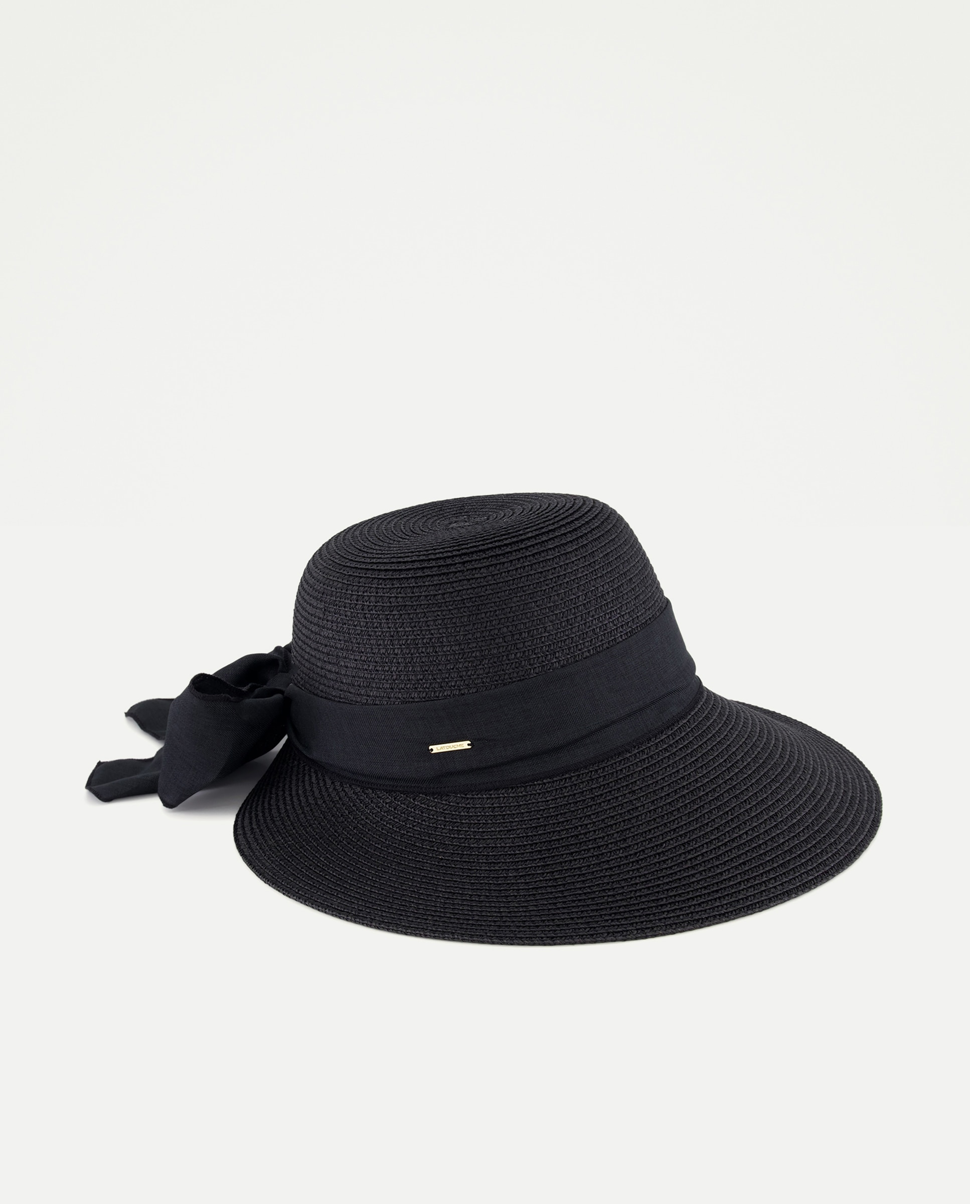 Gorra papel con nudo trasero - Latouche - Negro Negro-1