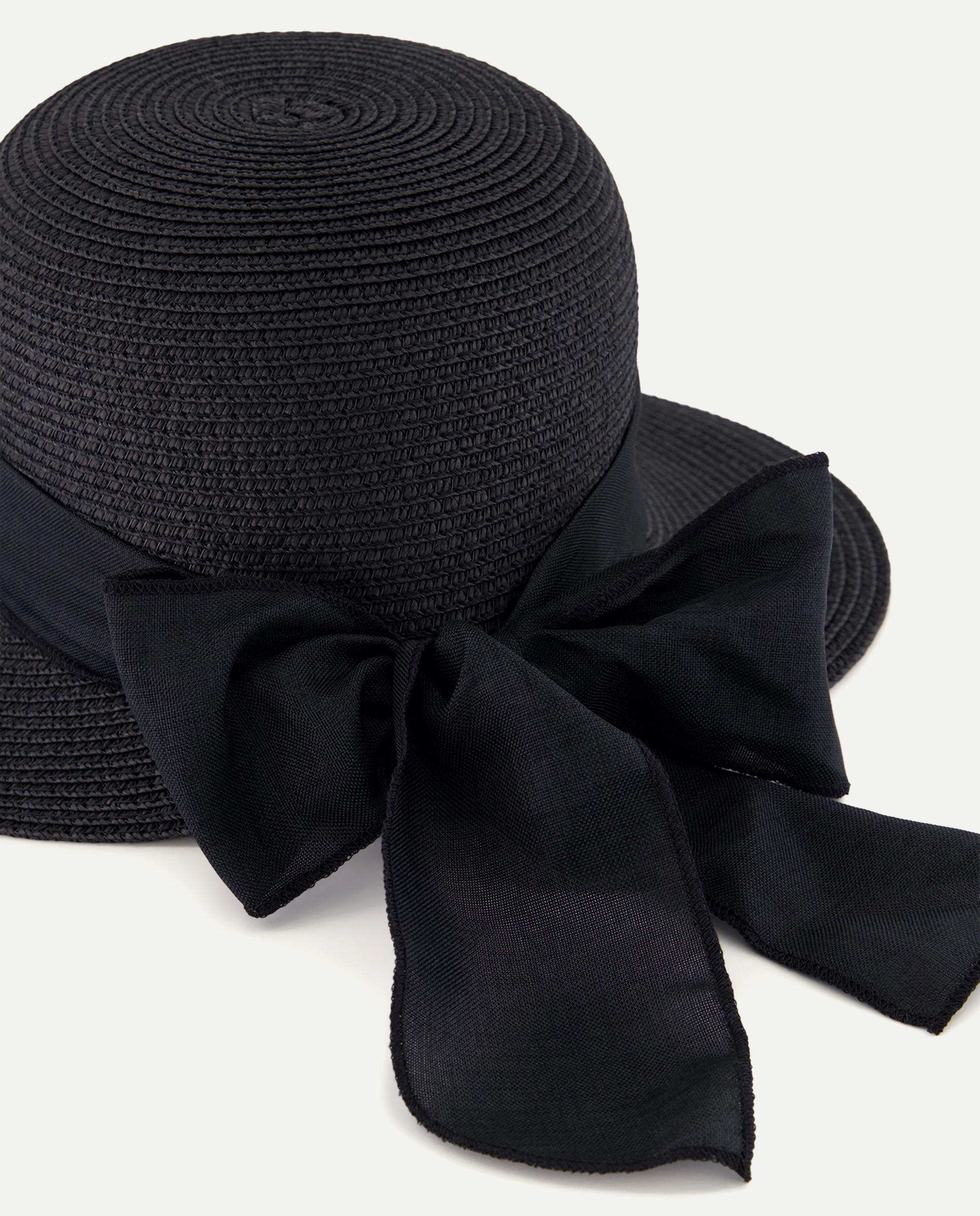 Gorra papel con nudo trasero - Latouche - Negro Negro-2