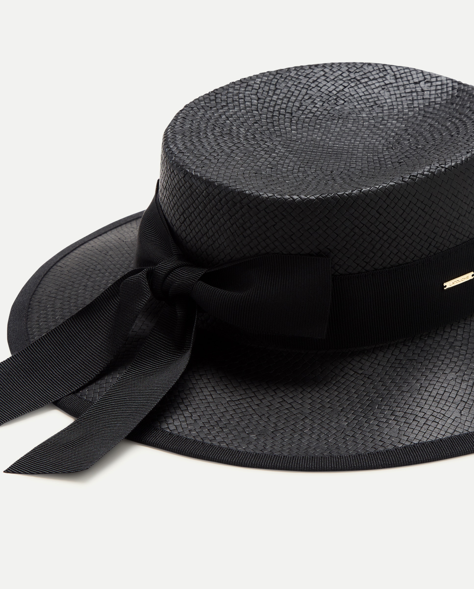 Canotier com Nó de Grosgrain Preto-2
