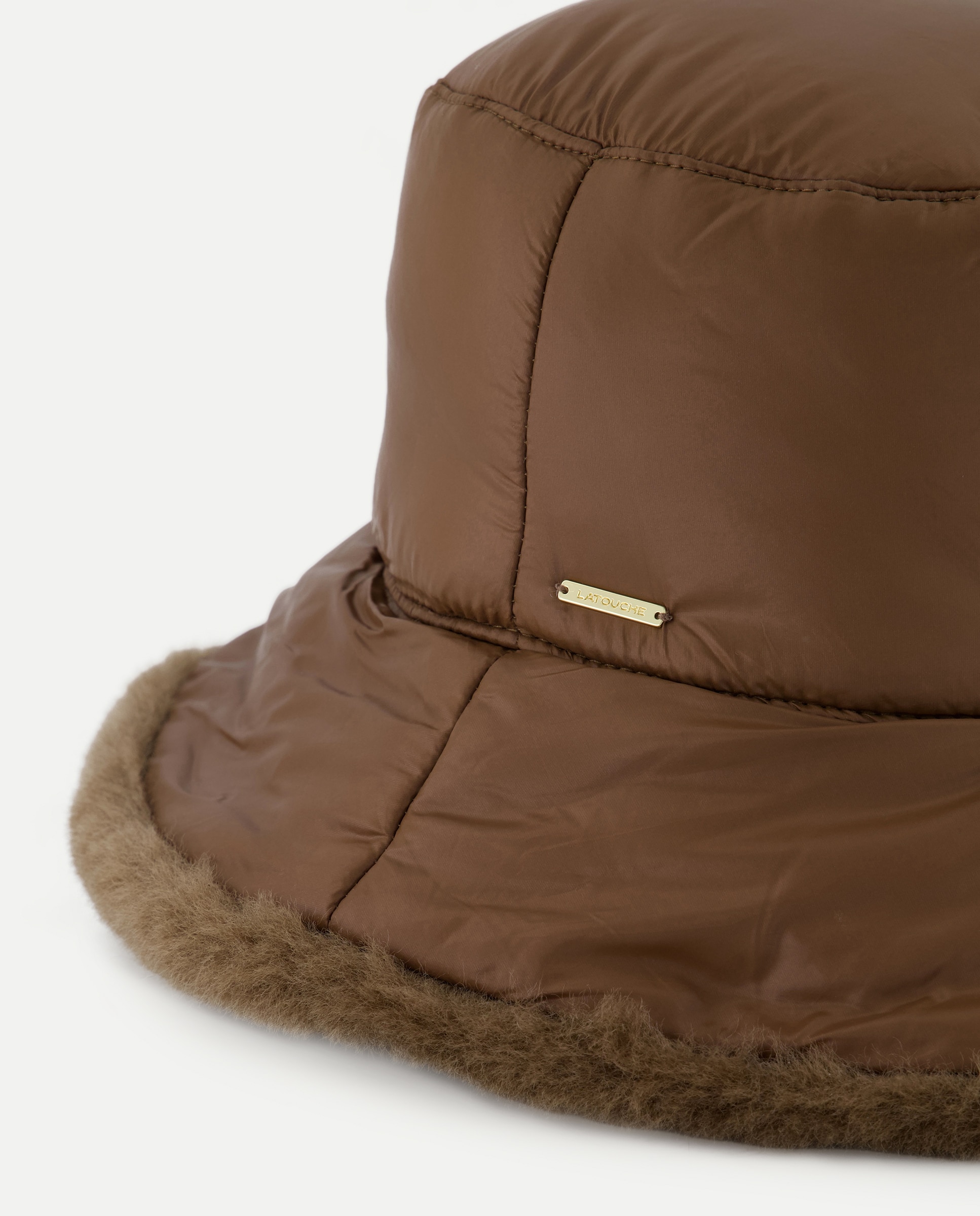Gorro lluvia nylon pelo sintético - Latouche - Marrón Marrón-2