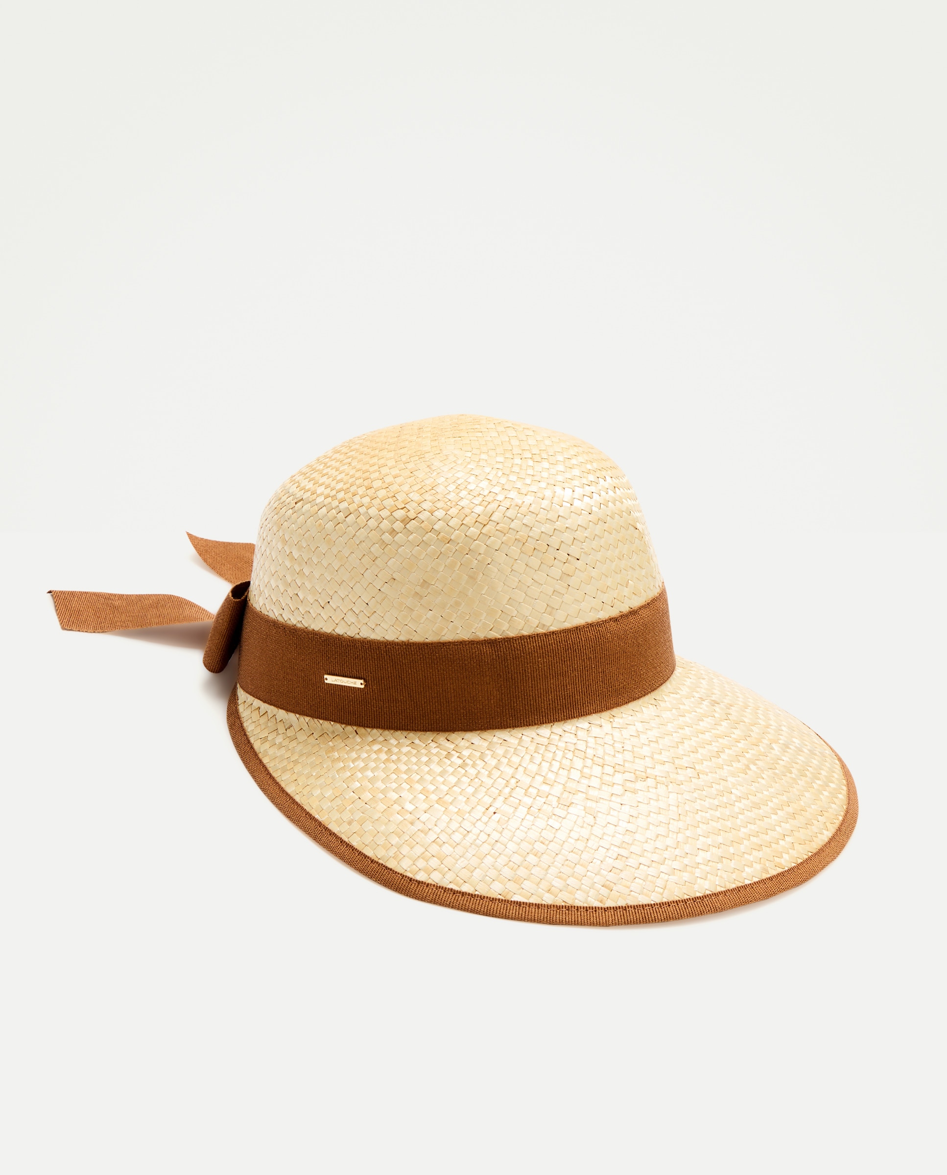 Imagem 0 de Pala de Ráfia com Brilhante e Nó de Grosgrain