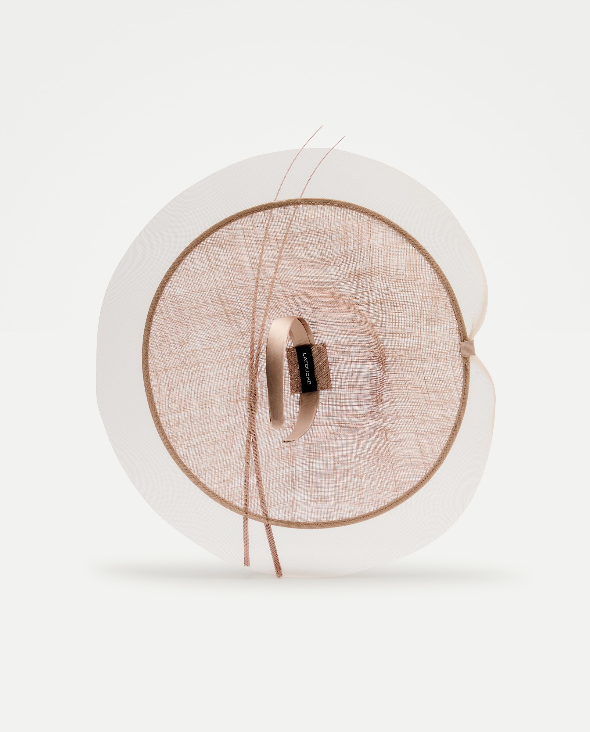 Chapéu de Palha com Detalhe de Tule 250 Nude-2