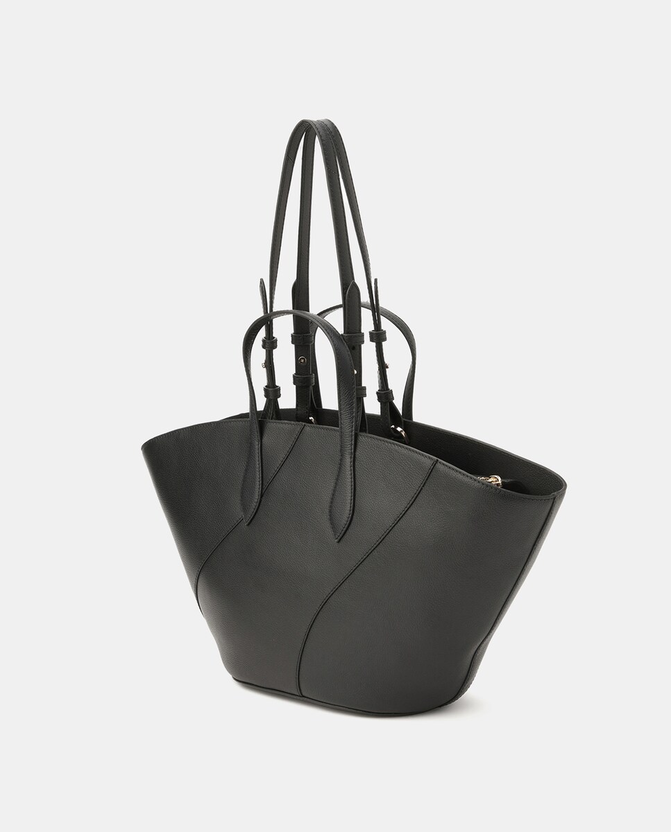 Mala Shopper de Alça Dupla Preto-2