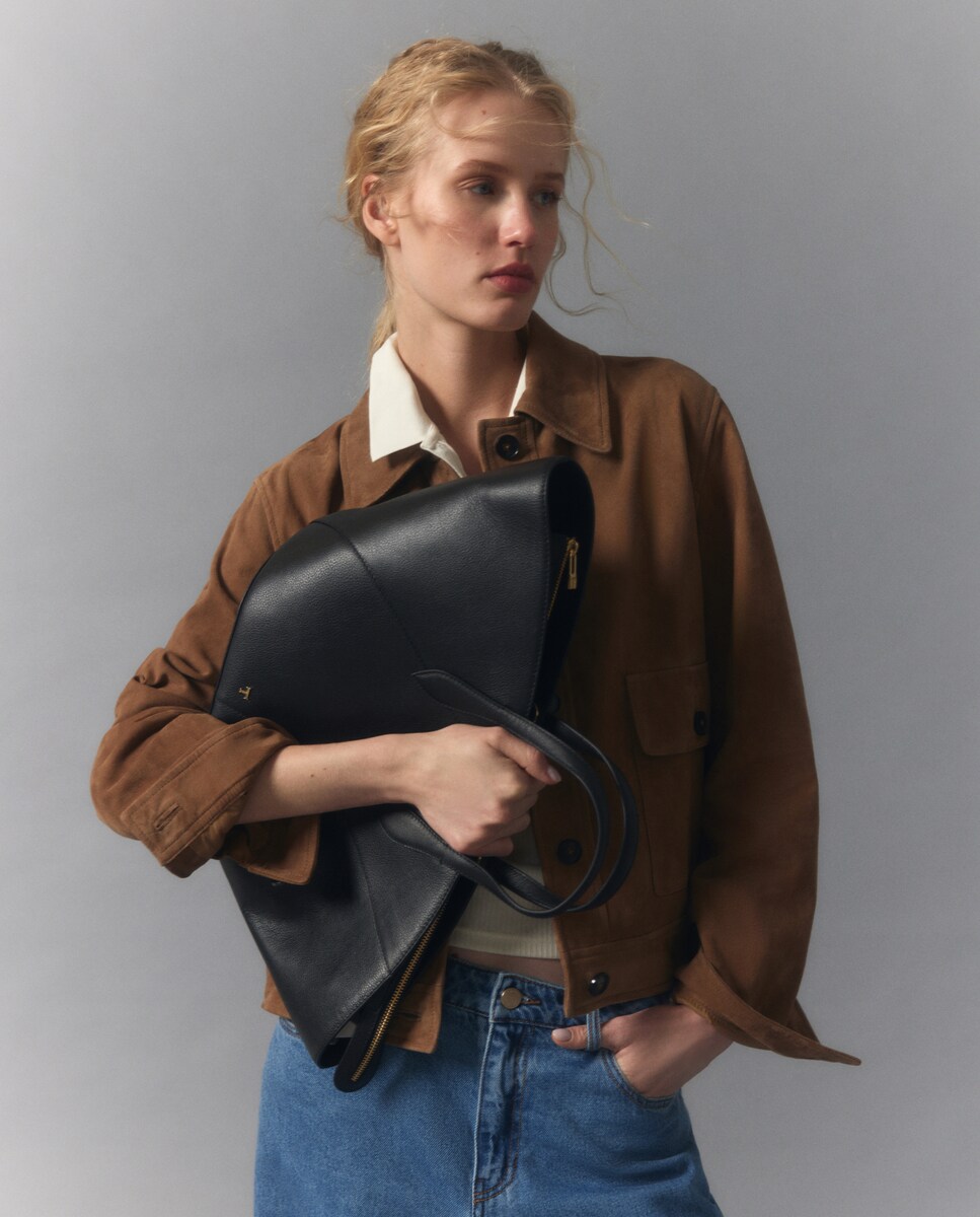 Mala Shopper de Alça Dupla Preto-5