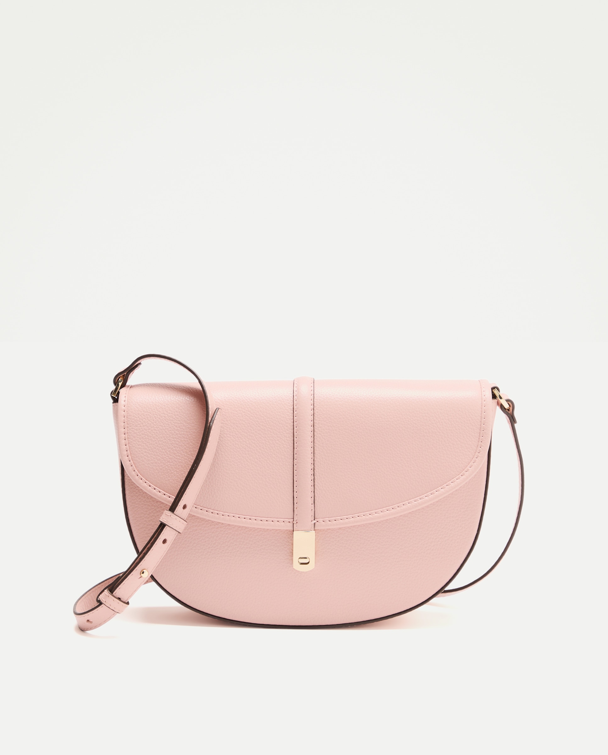 Mala a Tiracolo em Pele com Aba Rosa-claro-1