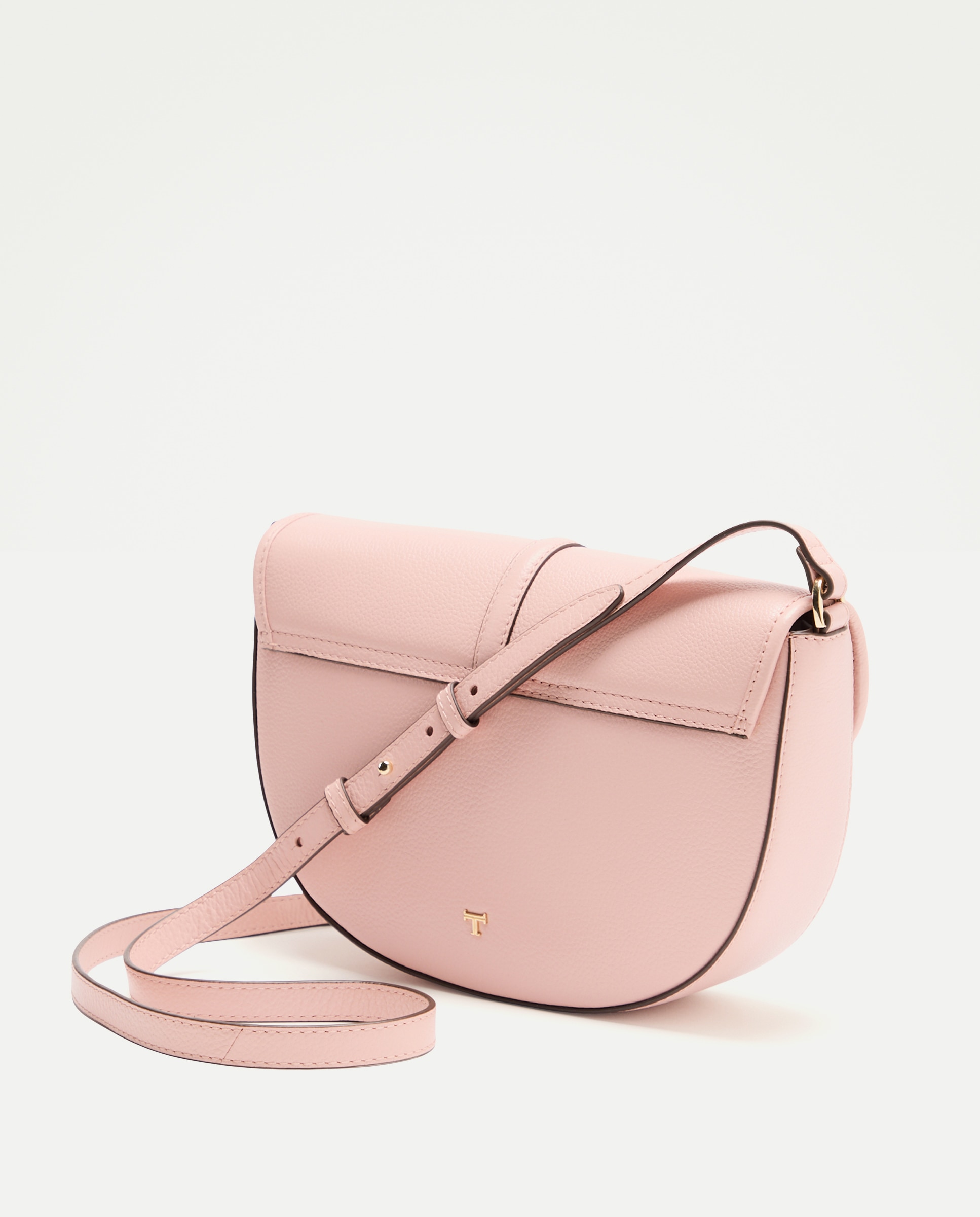 Mala a Tiracolo em Pele com Aba Rosa-claro-2