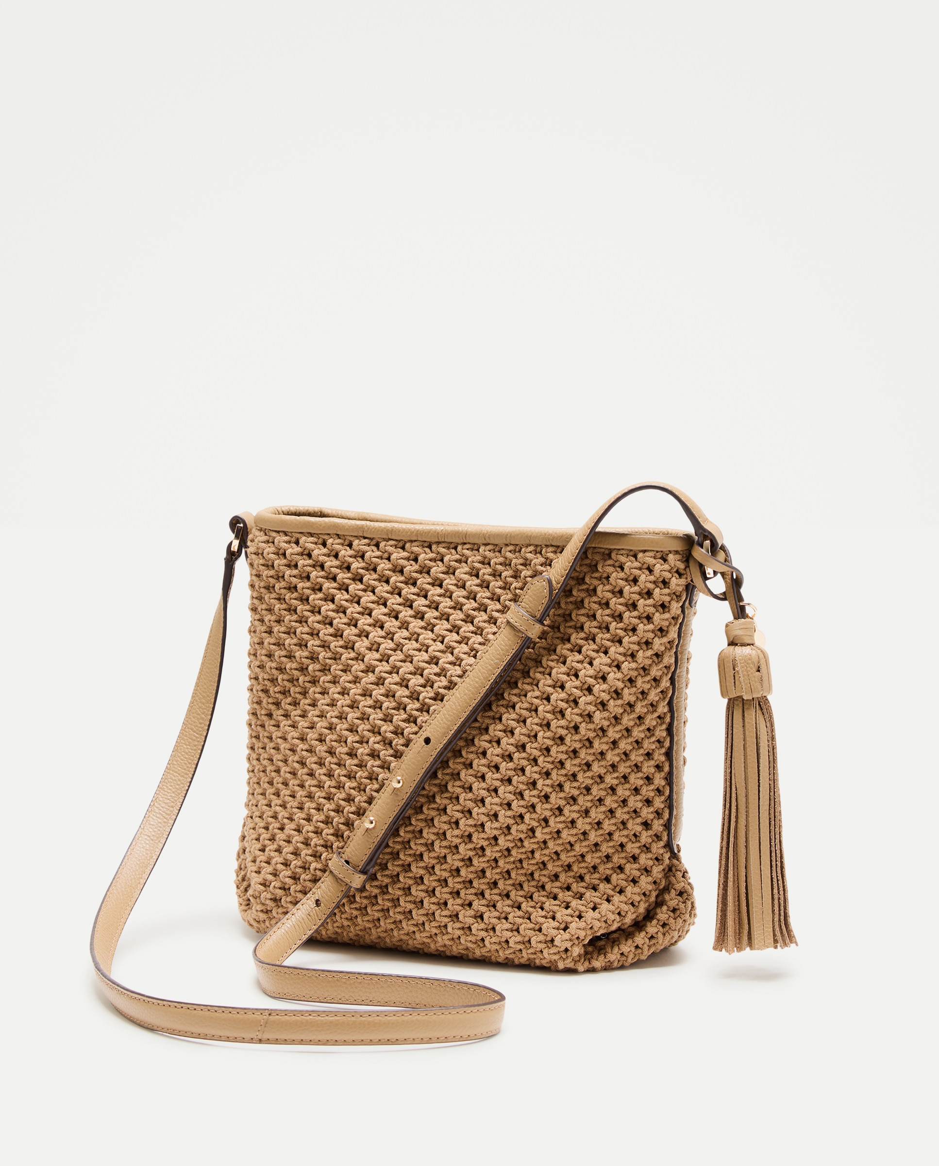 Mala a Tiracolo de Crochet em Pele Verde-2