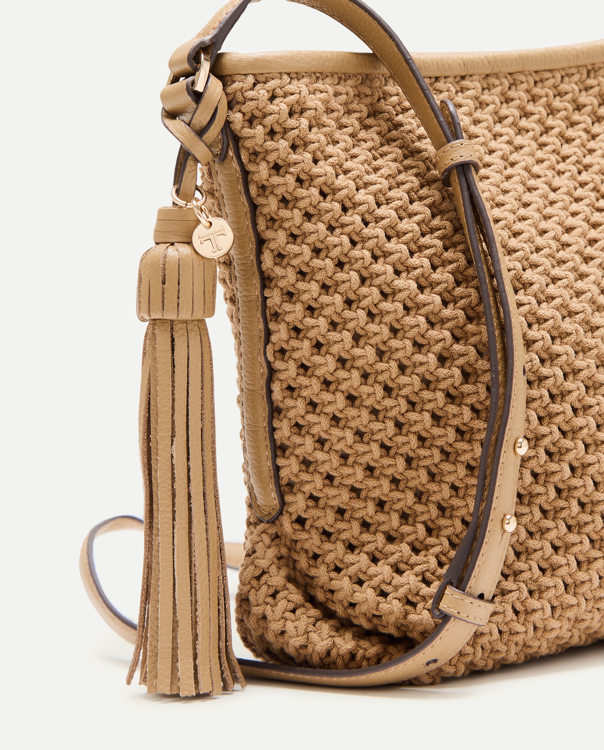 Mala a Tiracolo de Crochet em Pele Verde-5