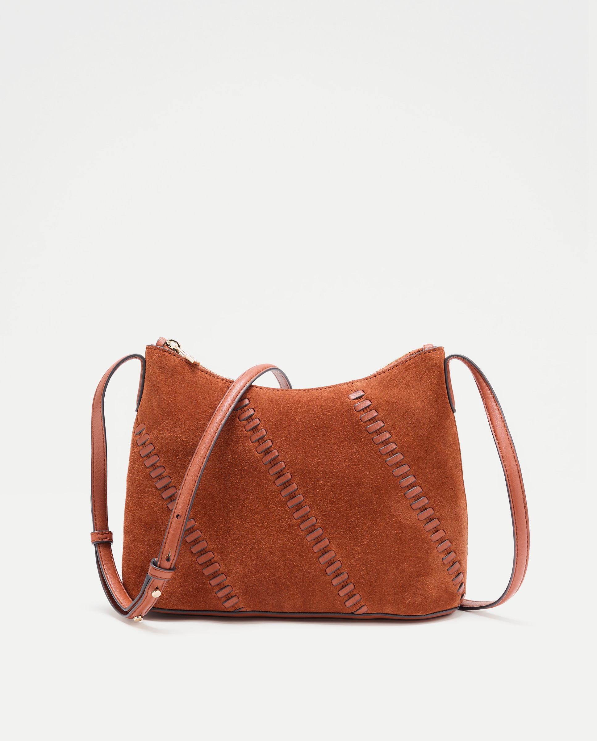 Imagen 0 de Bolso shopper de ante con pasadas piel 770 Terracota