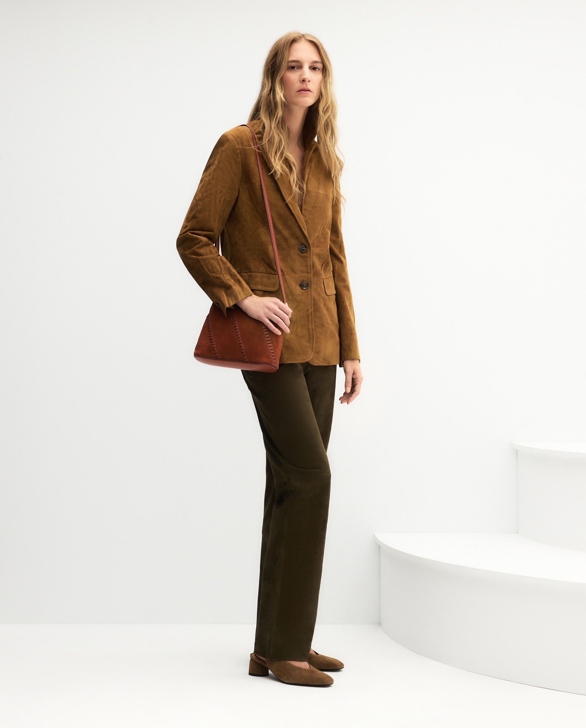 Imagen 6 de Bolso shopper de ante con pasadas piel - Latouche - 770 Terracota 770 Terracota