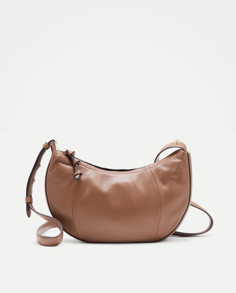 Imagen 1 de Bolso shopper de napa media luna Gris claro