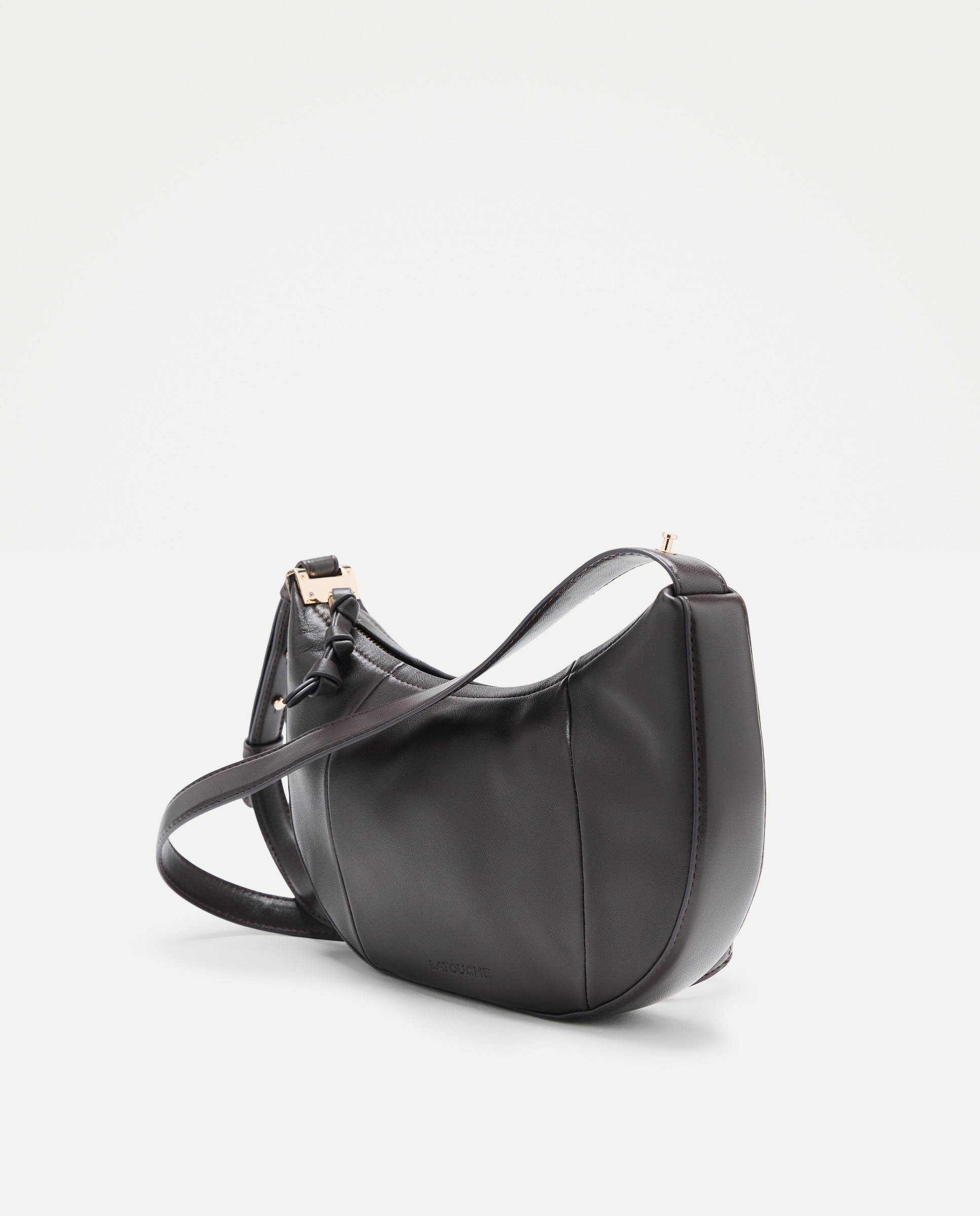 Imagen 2 de Bolso shopper de napa media luna - Latouche - Chocolate Chocolate
