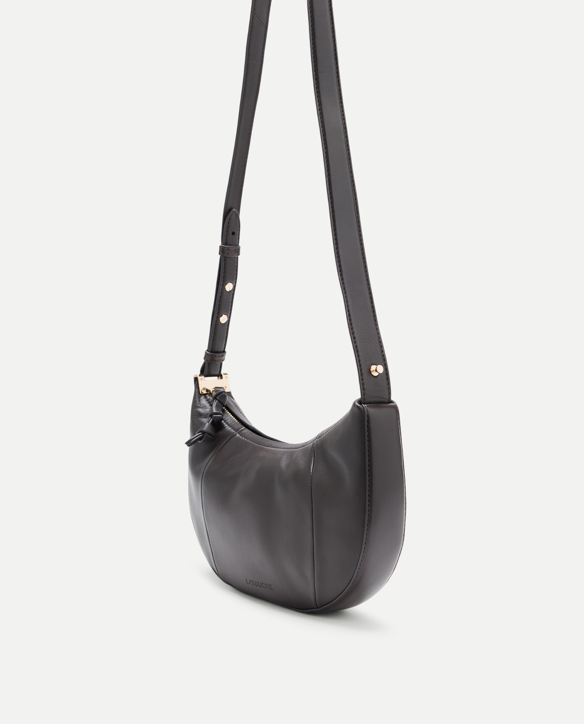 Imagen 3 de Bolso shopper de napa media luna - Latouche - Chocolate Chocolate