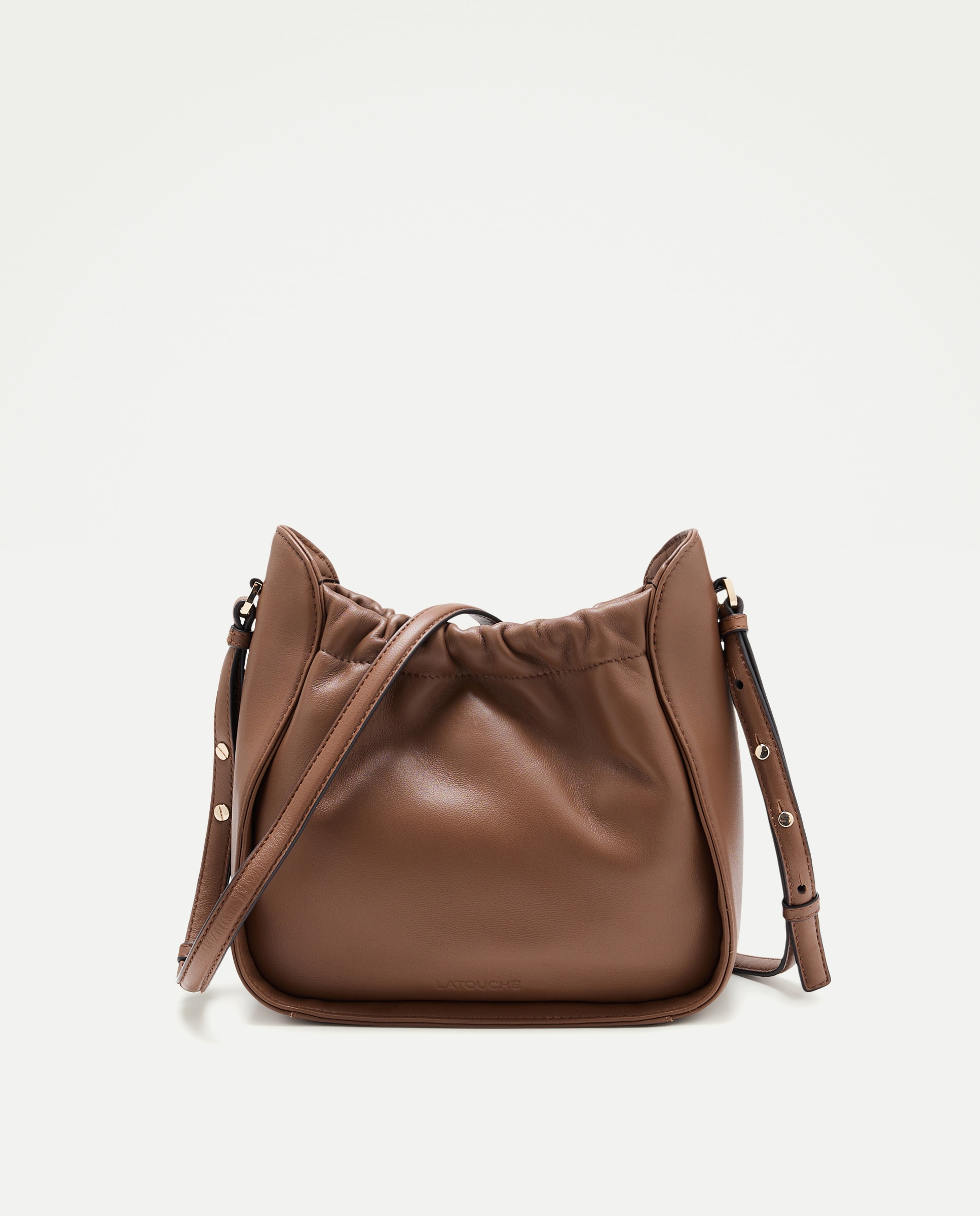 Crossbody en napa con cierre metálico - Latouche - 730 Camel 730 Camel-1