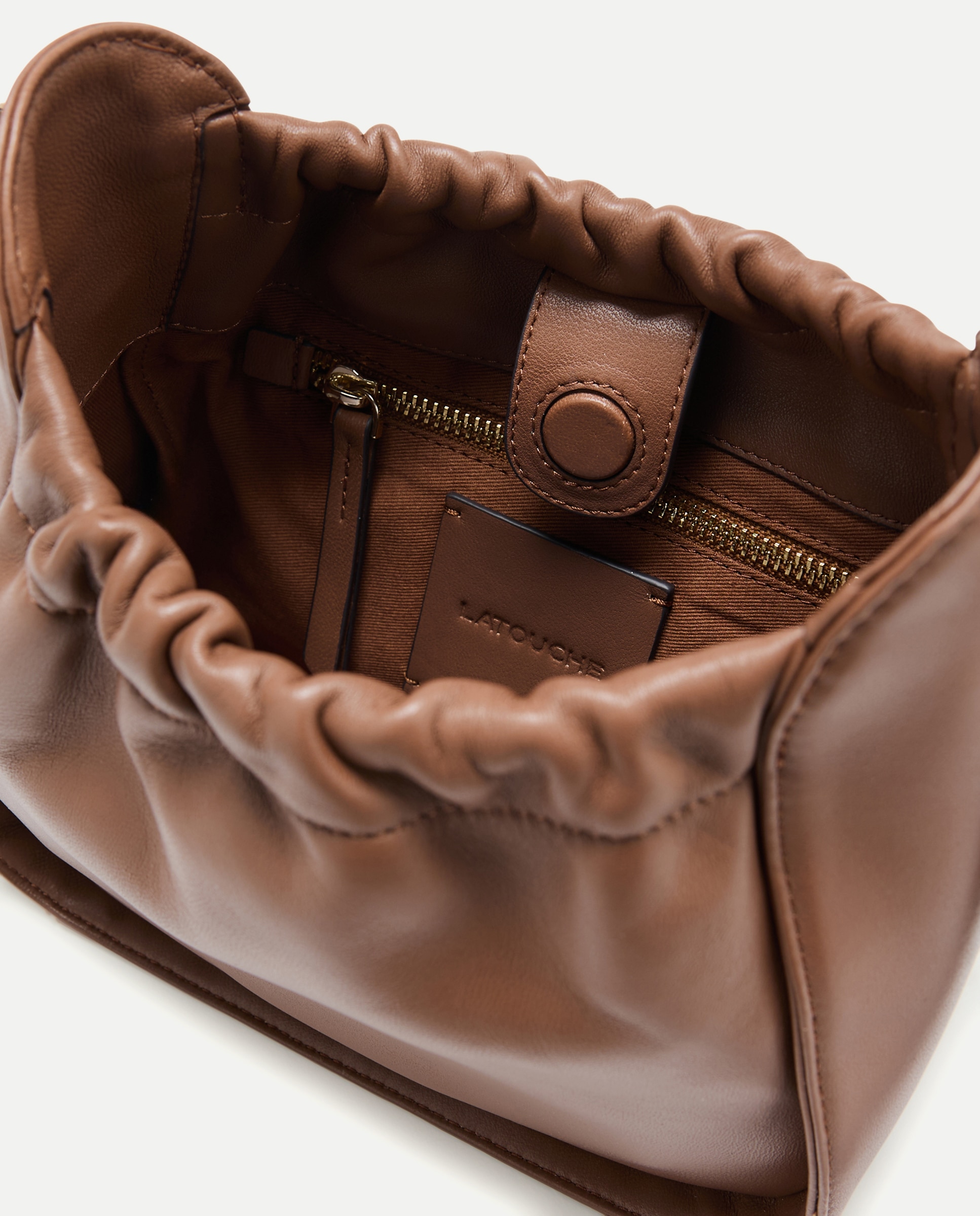 Crossbody en napa con cierre metálico - Latouche - 730 Camel 730 Camel-4