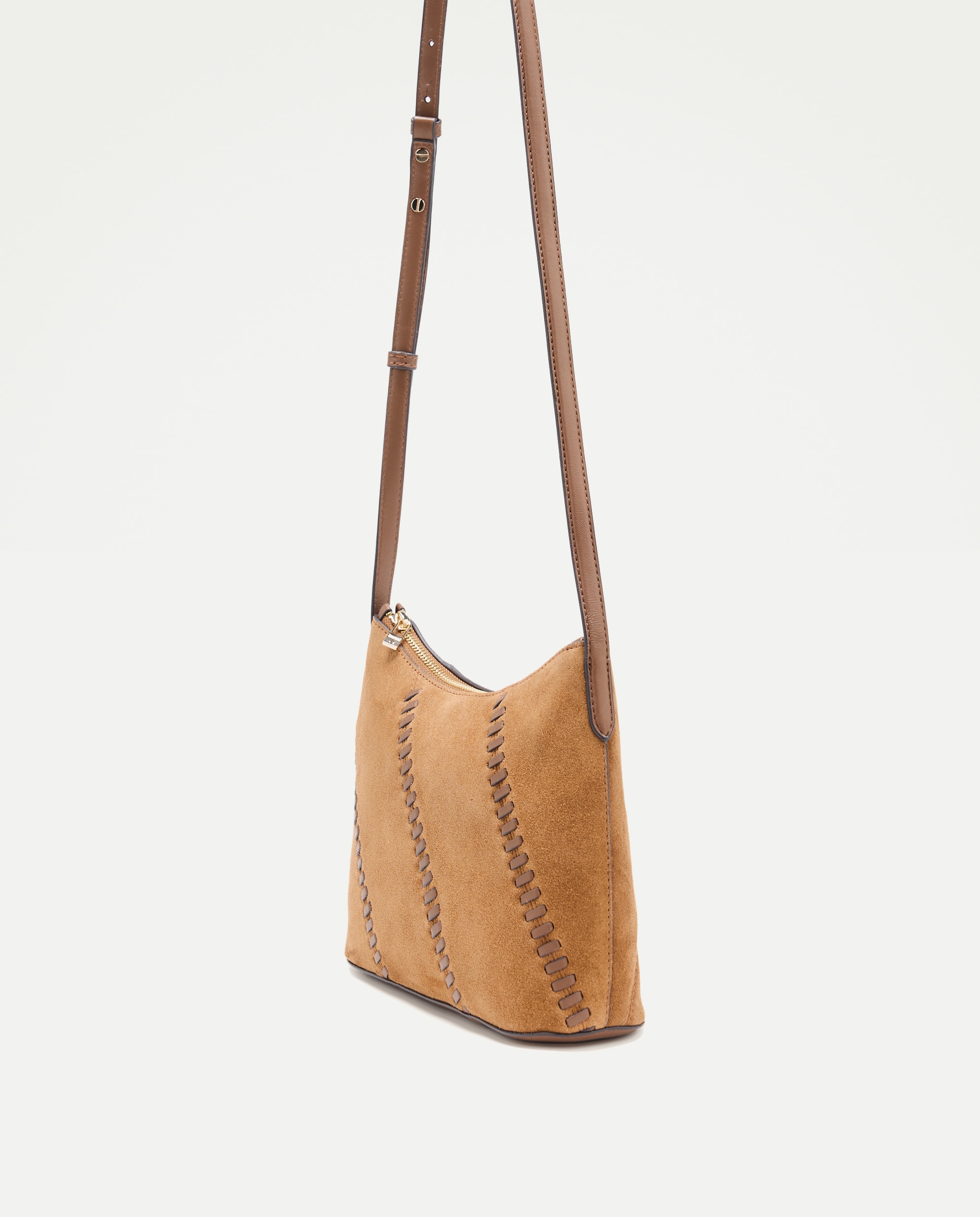 Imagen 3 de Bolso shopper de ante con pasadas piel - Latouche - Tostado Tostado