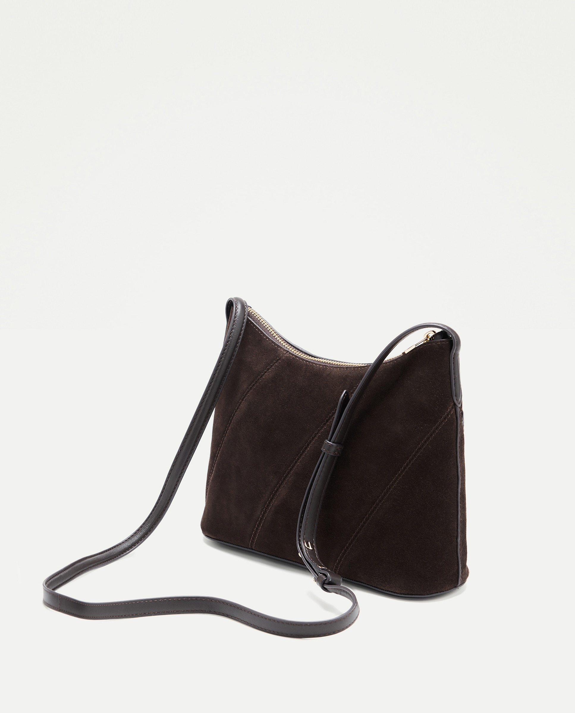 Mala Shopper de Camurça com Passadores em Pele Chocolate-2
