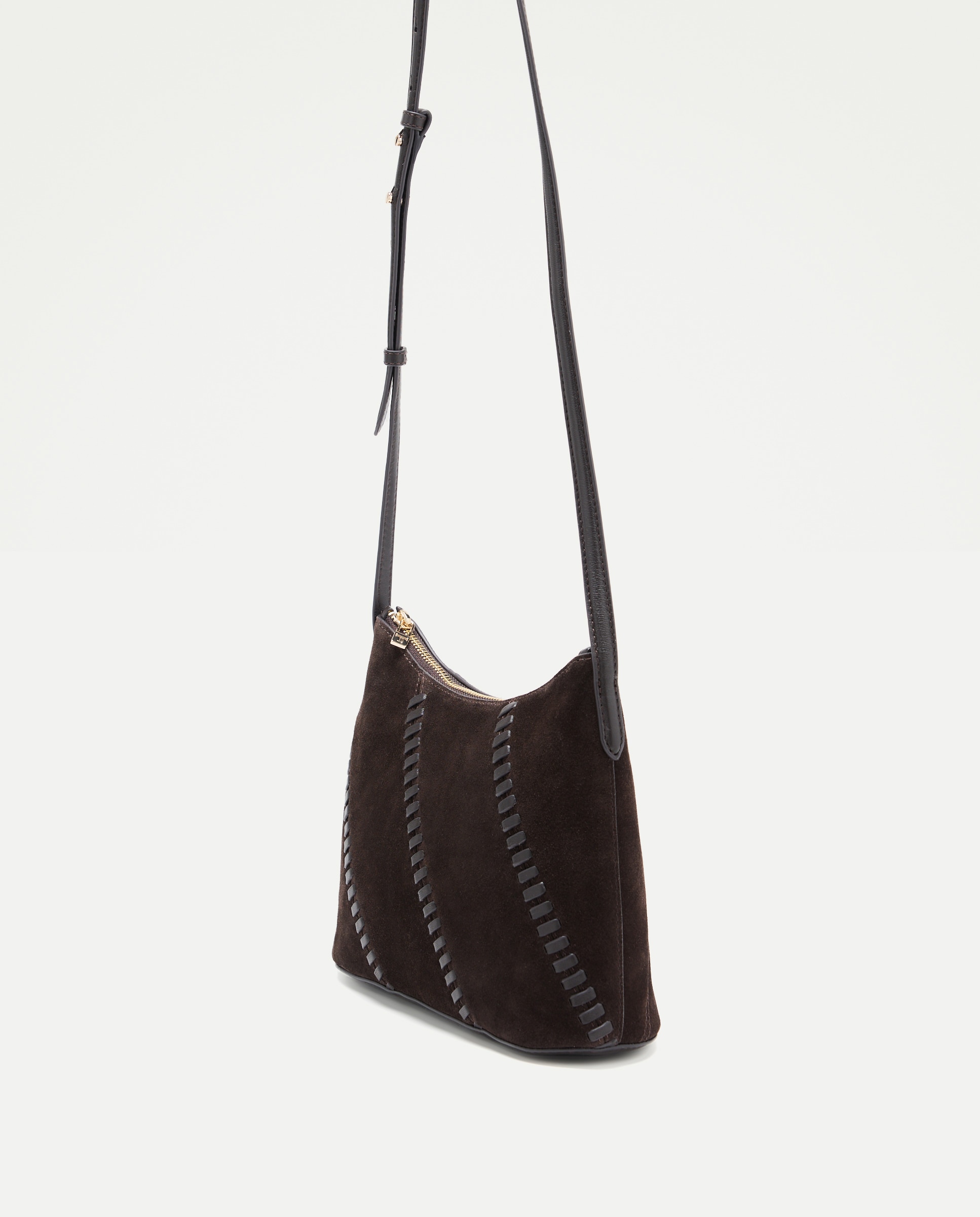 Mala Shopper de Camurça com Passadores em Pele Chocolate-3