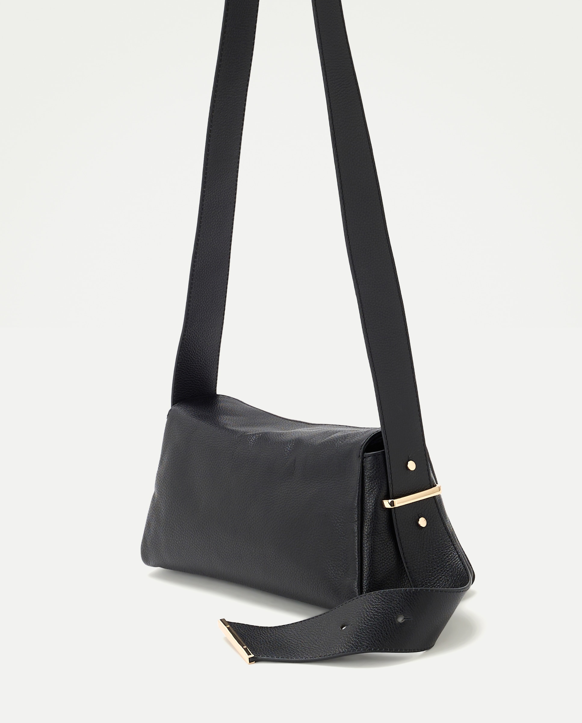 Bolso bandolera de piel - Latouche - Negro Negro-3