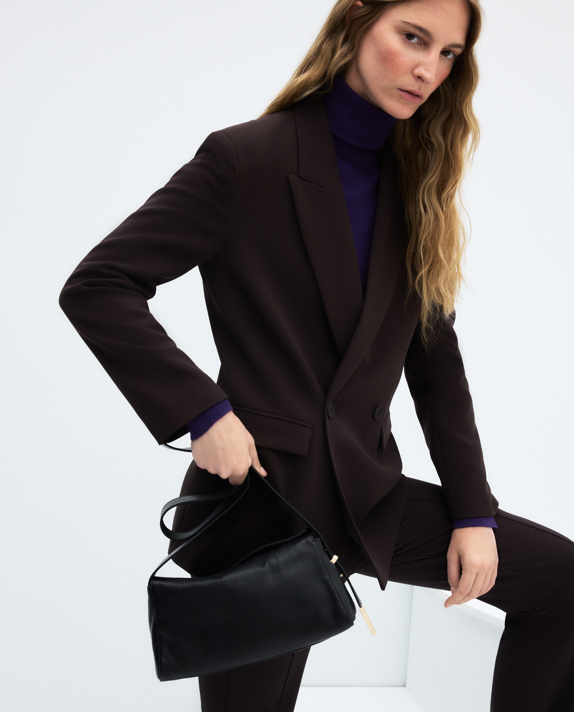 Bolso bandolera de piel - Latouche - Negro Negro-6