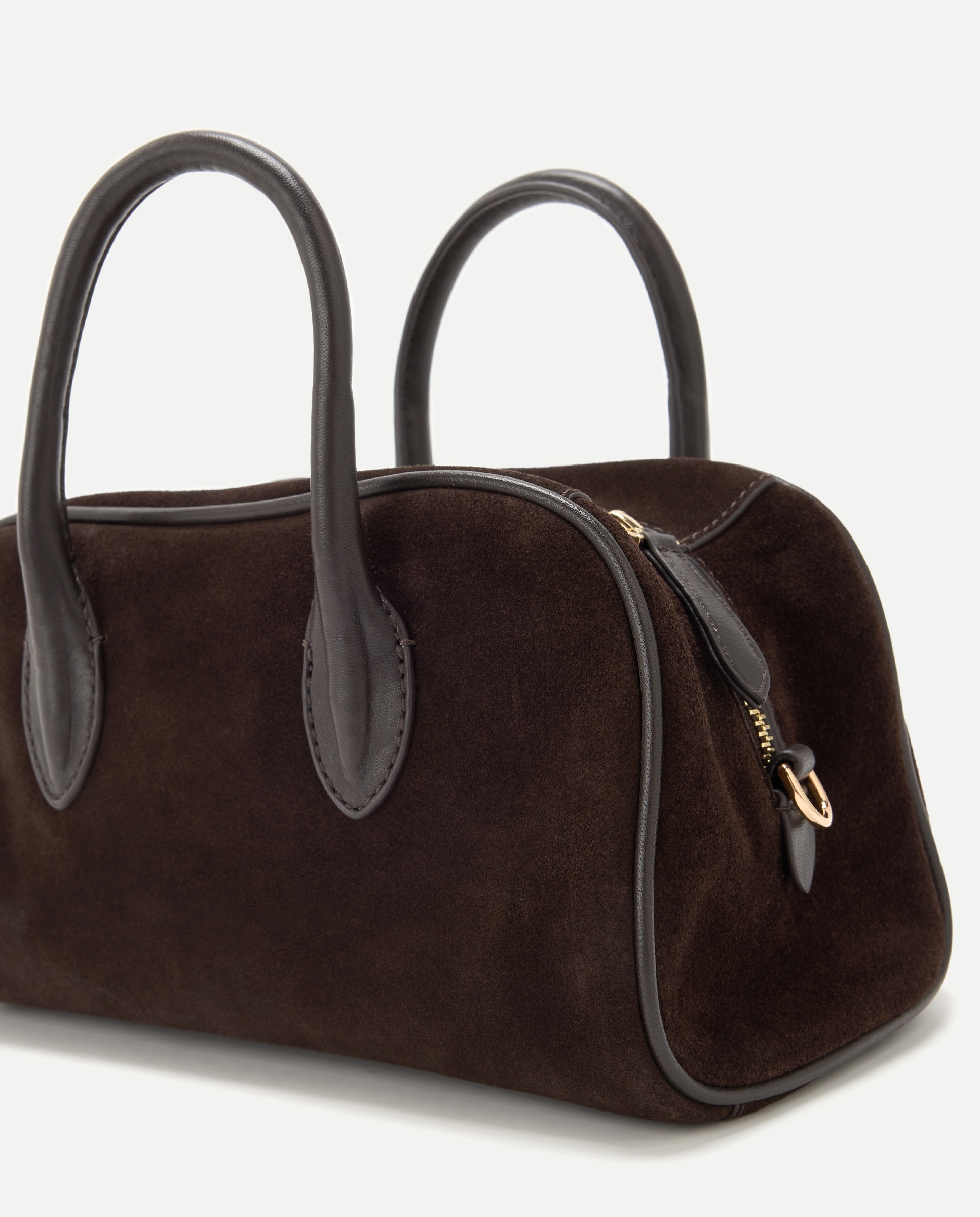 Bolso bandolera de piel de serraje - Latouche - Chocolate Chocolate-4