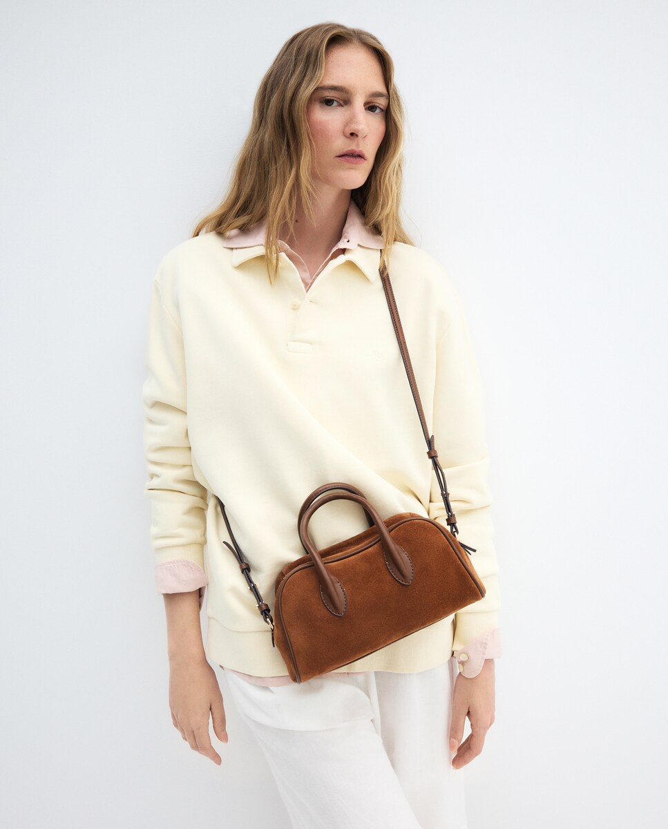 Imagen 0 de Bolso bandolera de piel de serraje Toffee