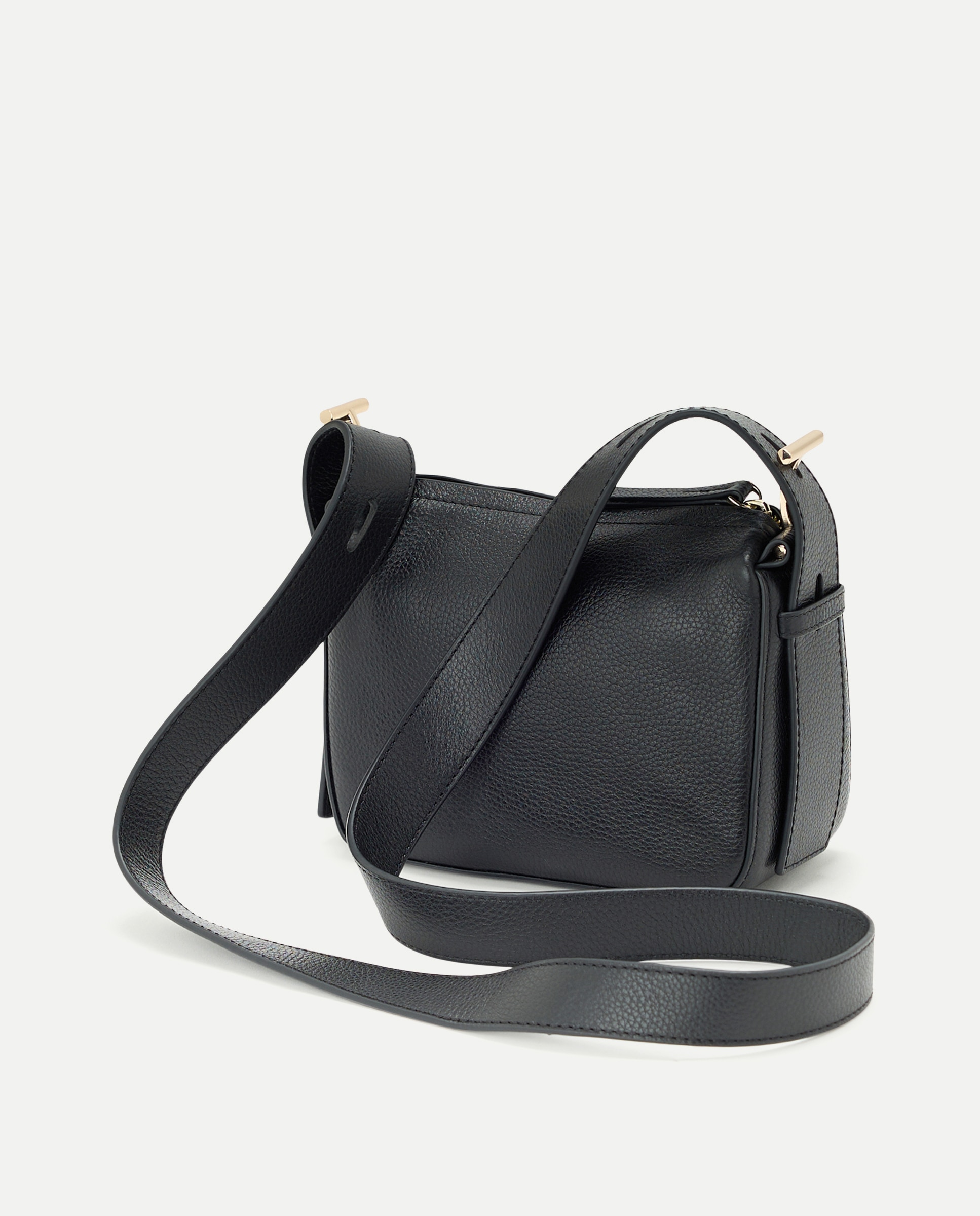 Bandolera en piel con adorno metálico - Latouche - Negro Negro-2