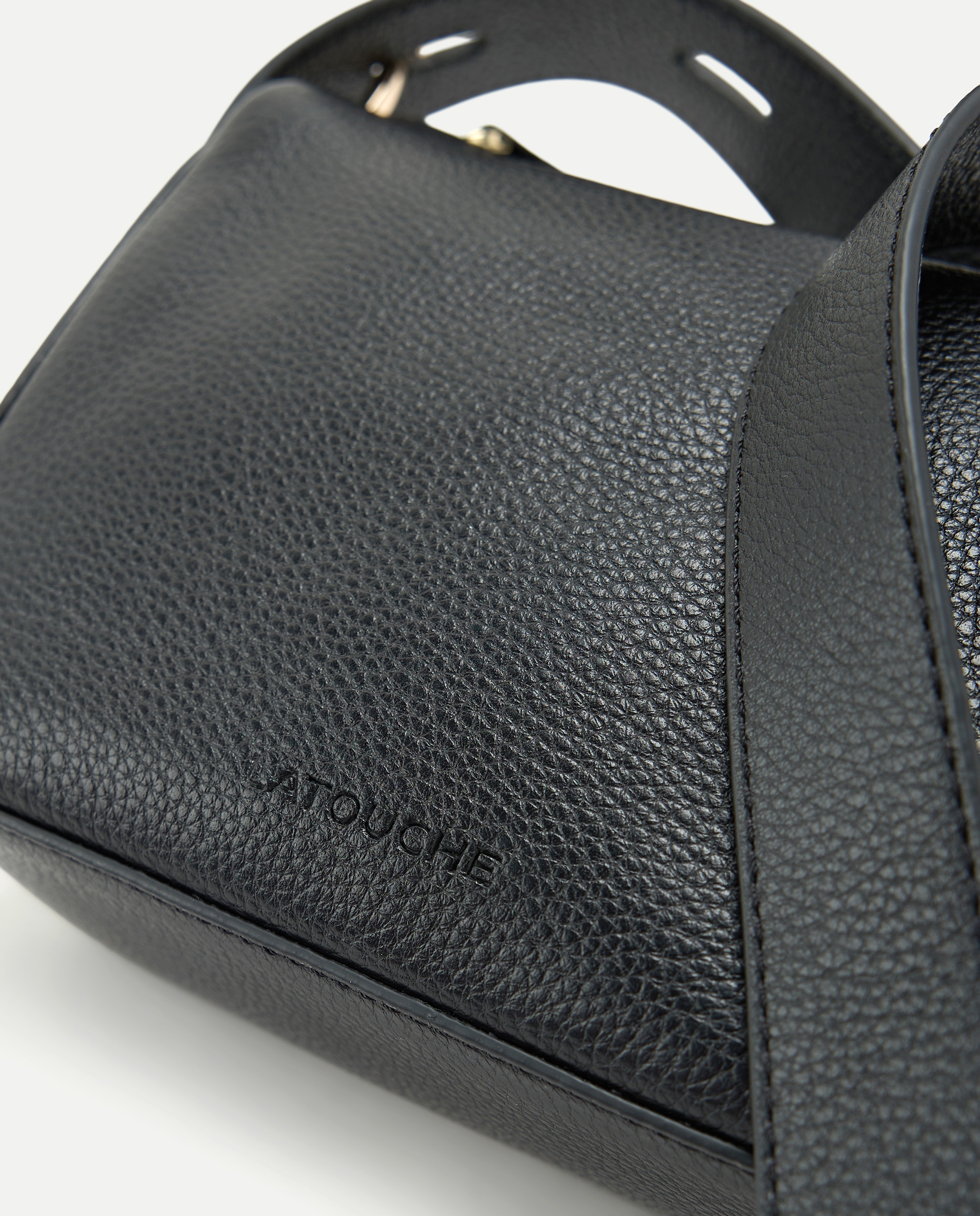 Bandolera en piel con adorno metálico - Latouche - Negro Negro-5