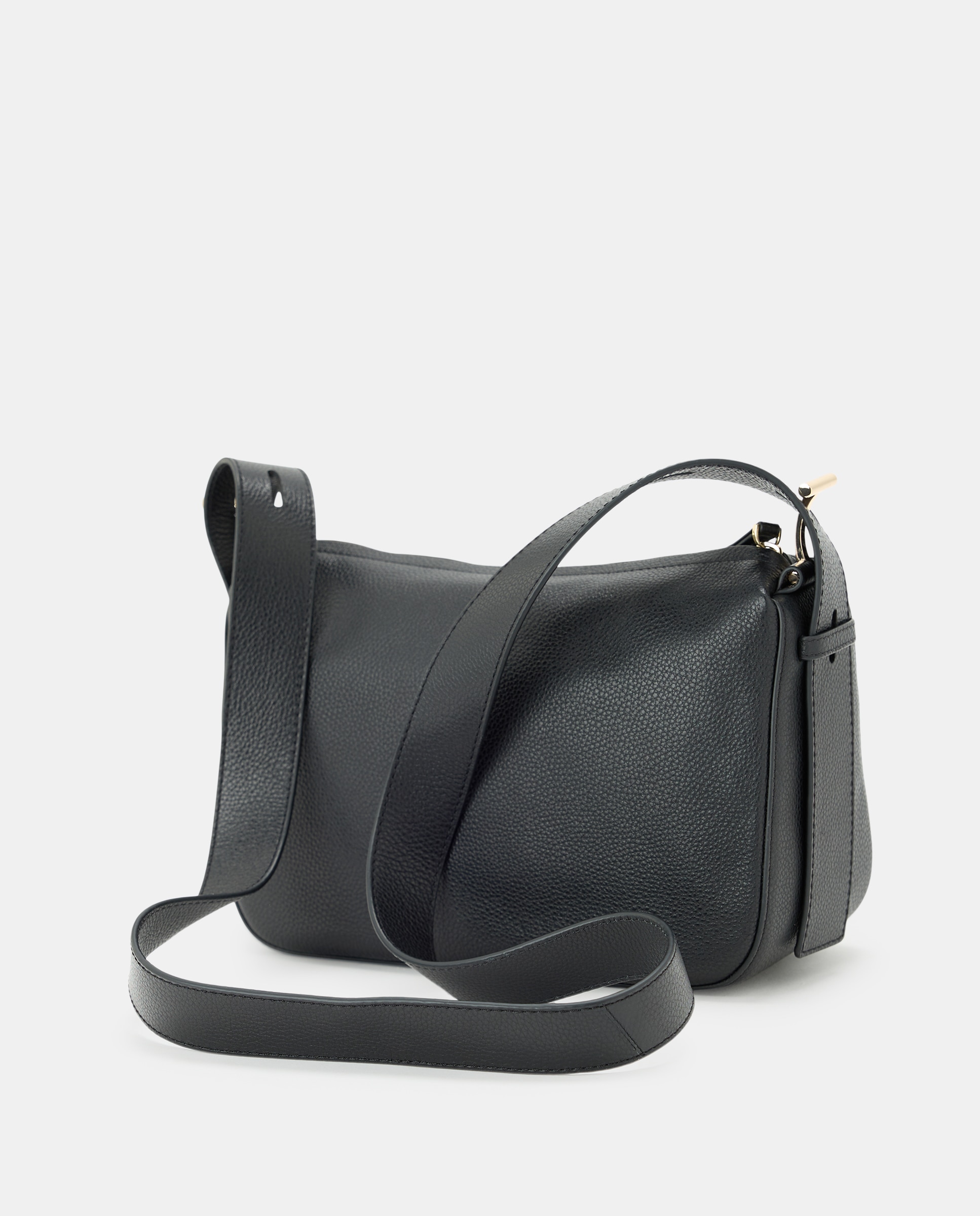 Bandolera en piel con adorno metálico - Latouche - Negro Negro-2