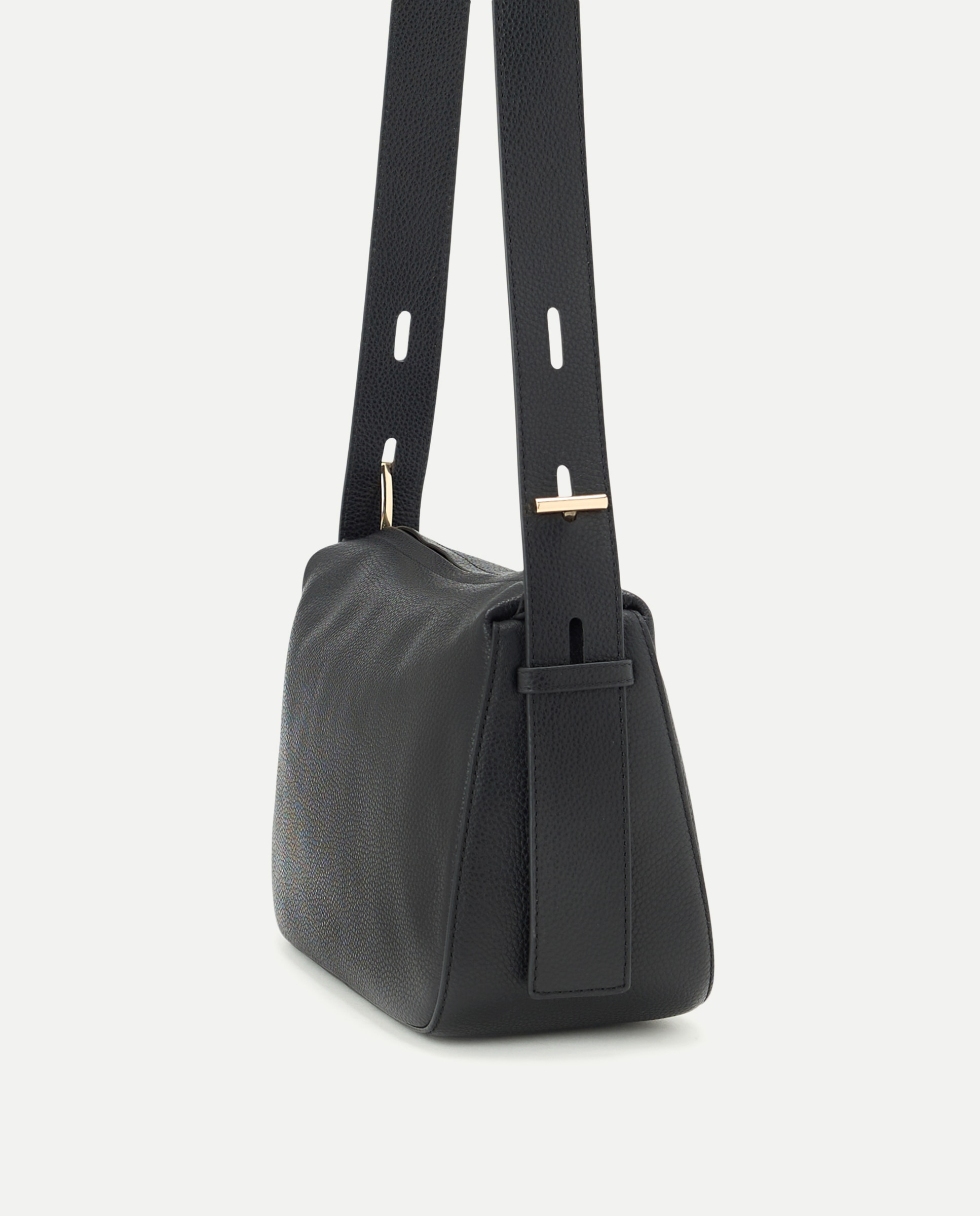 Bandolera en piel con adorno metálico - Latouche - Negro Negro-3